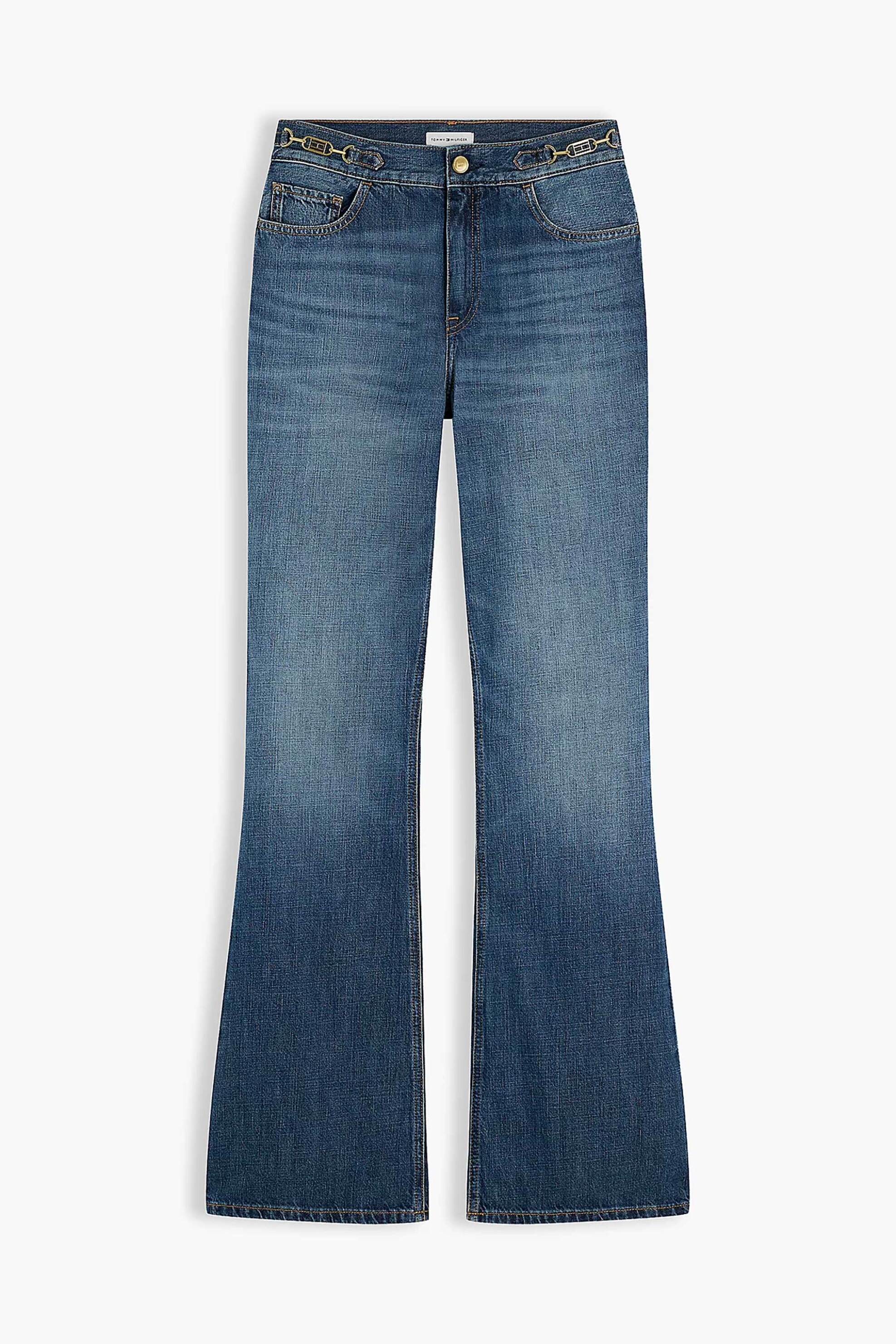Tommy Hilfiger Γυναικείο Τζιν Παντελόνι Flared Leg - Ww0Ww49963 Denim Blue