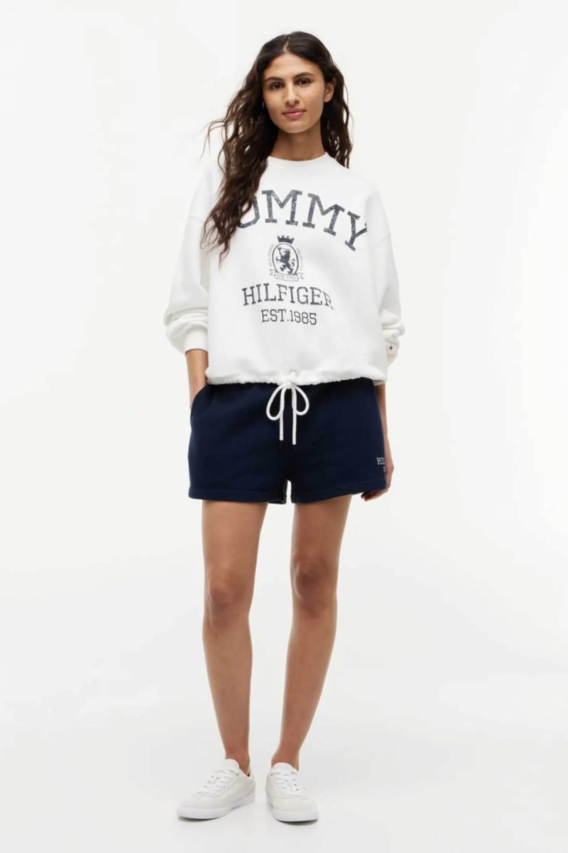TOMMY HILFIGER Tommy Hilfiger γυναικείο φούτερ με λογότυπο Relaxed Fit - WW0WW50941 Εκρού - 3