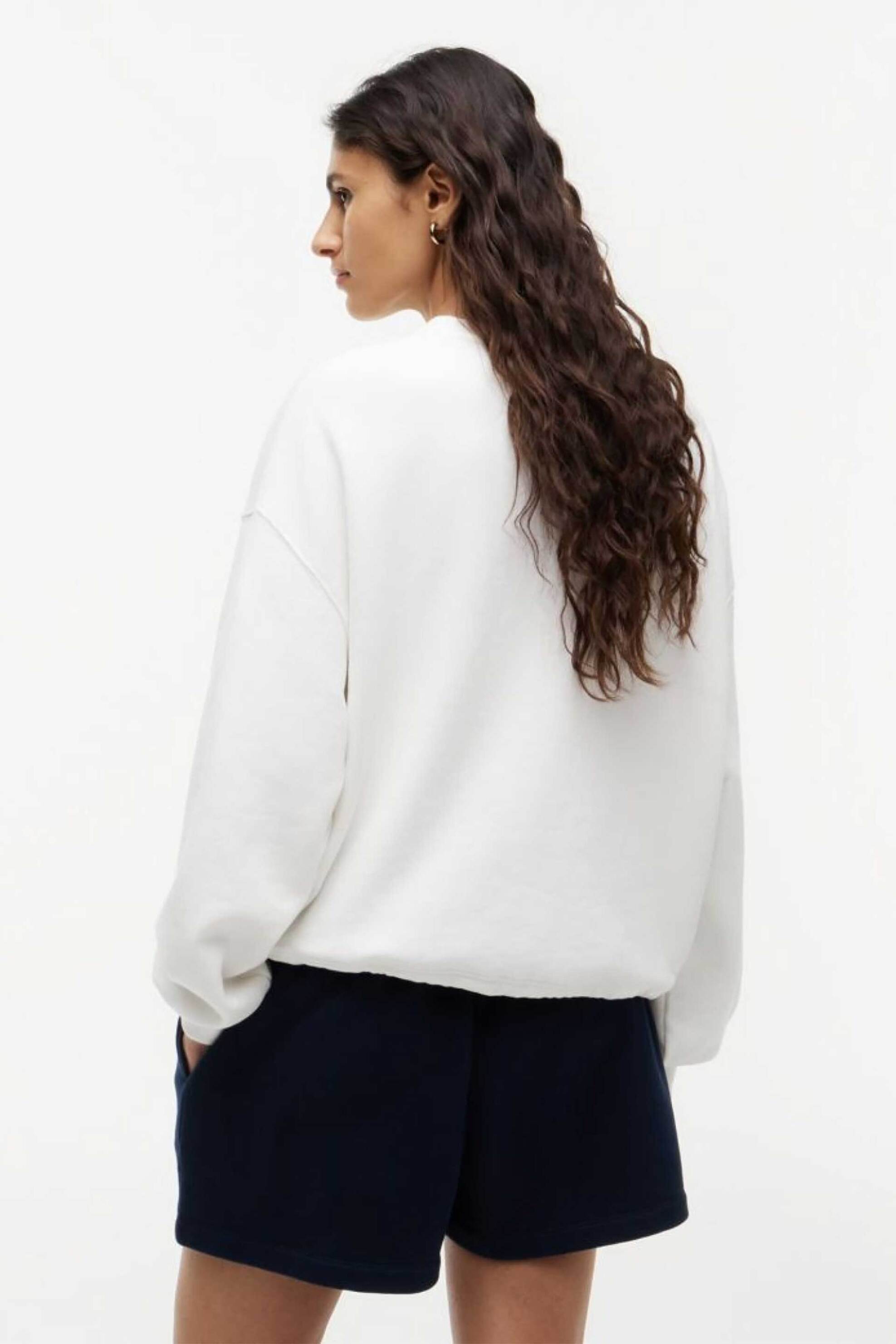 TOMMY HILFIGER Tommy Hilfiger γυναικείο φούτερ με λογότυπο Relaxed Fit - WW0WW50941 Εκρού - 4