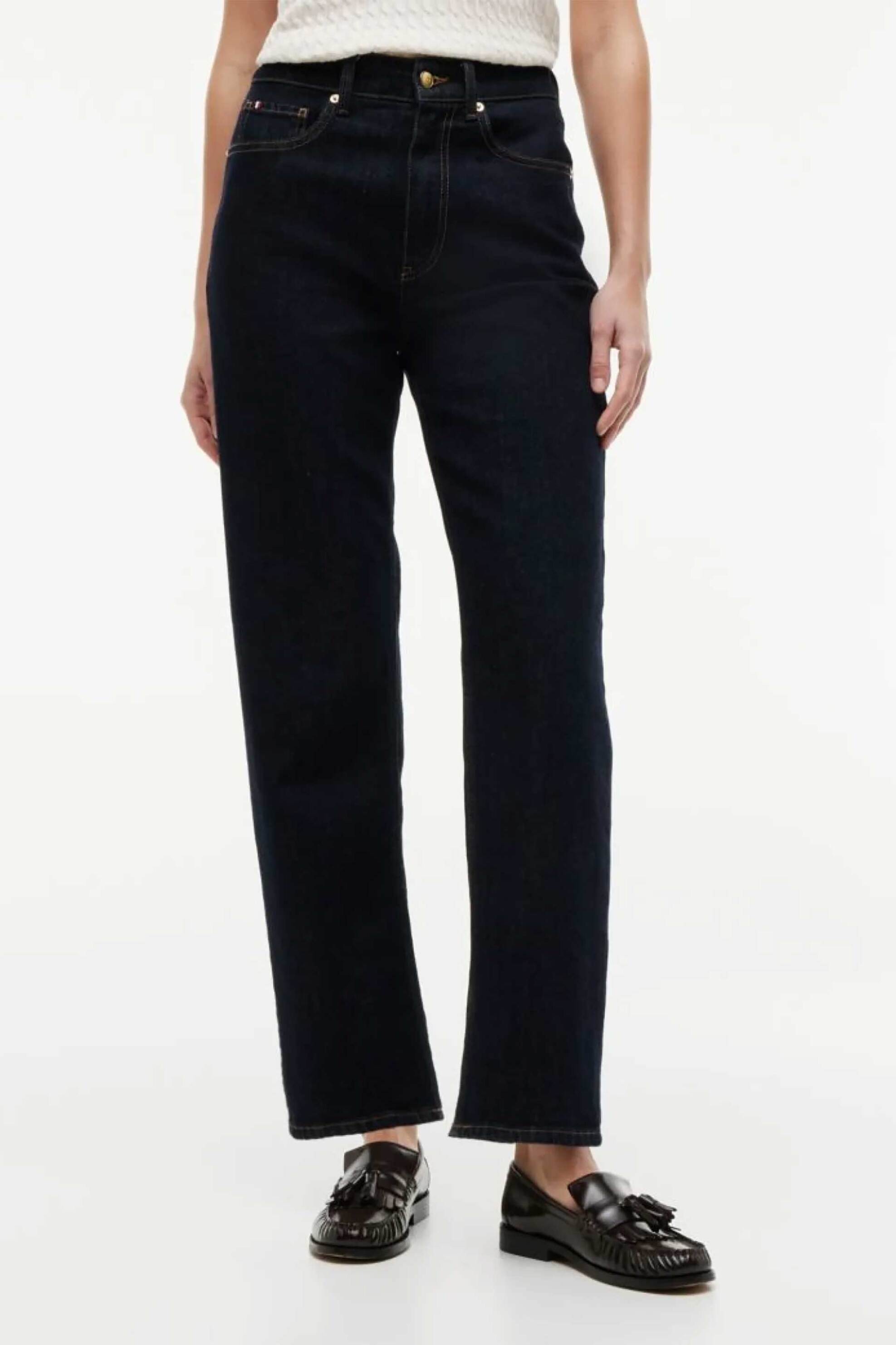 Tommy Hilfiger γυναικείο τζιν παντελόνι cropped Tapered Leg - WW0WW50966 Denim Blue Σκούρο