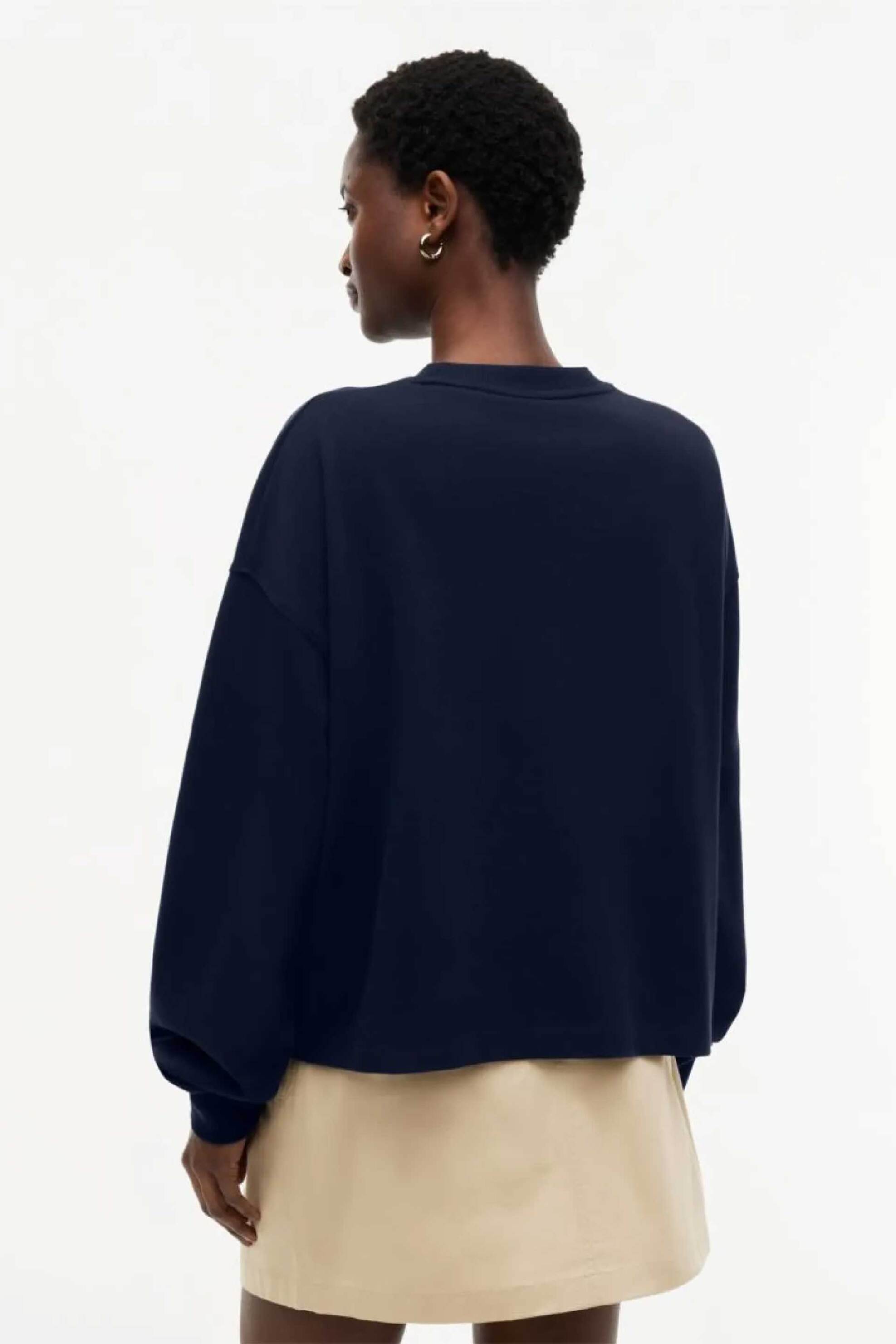 Tommy Hilfiger Γυναικείο Φούτερ με Λογότυπο Relaxed Fit - Ww0Ww50969 Μπλε Σκούρο