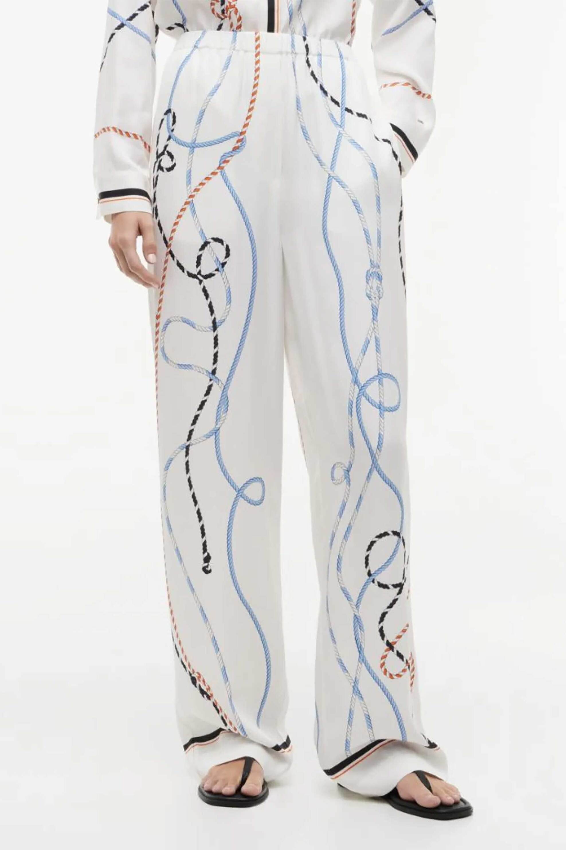 TOMMY HILFIGER Tommy Hilfiger γυναικείο παντελόνι με rope print Straight Fit - WW0WW50976 Πολύχρωμο - 2