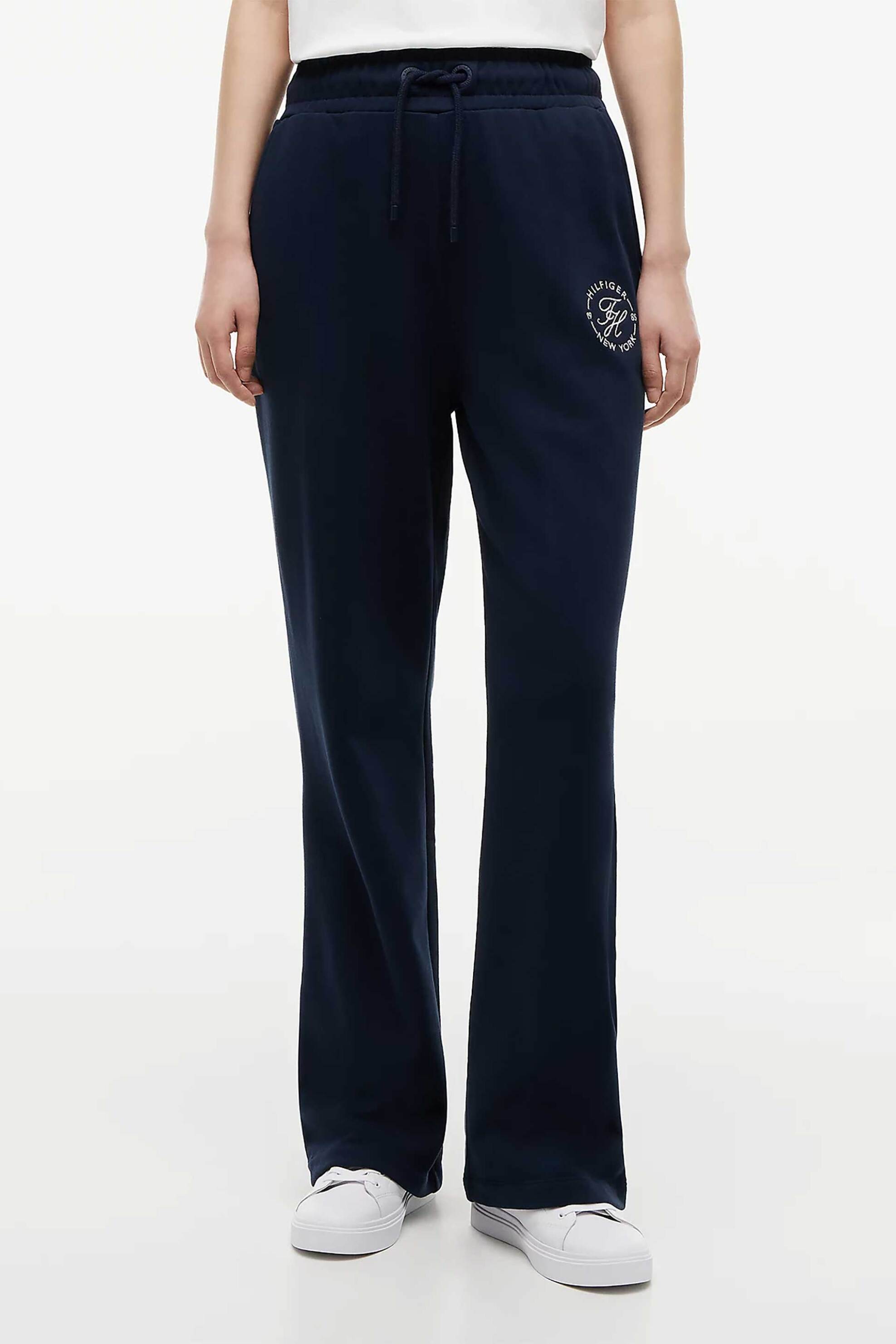 Tommy Hilfiger γυναικείο παντελόνι φόρμας με λογότυπο Regular Fit - WW0WW51097 Μπλε Σκούρο