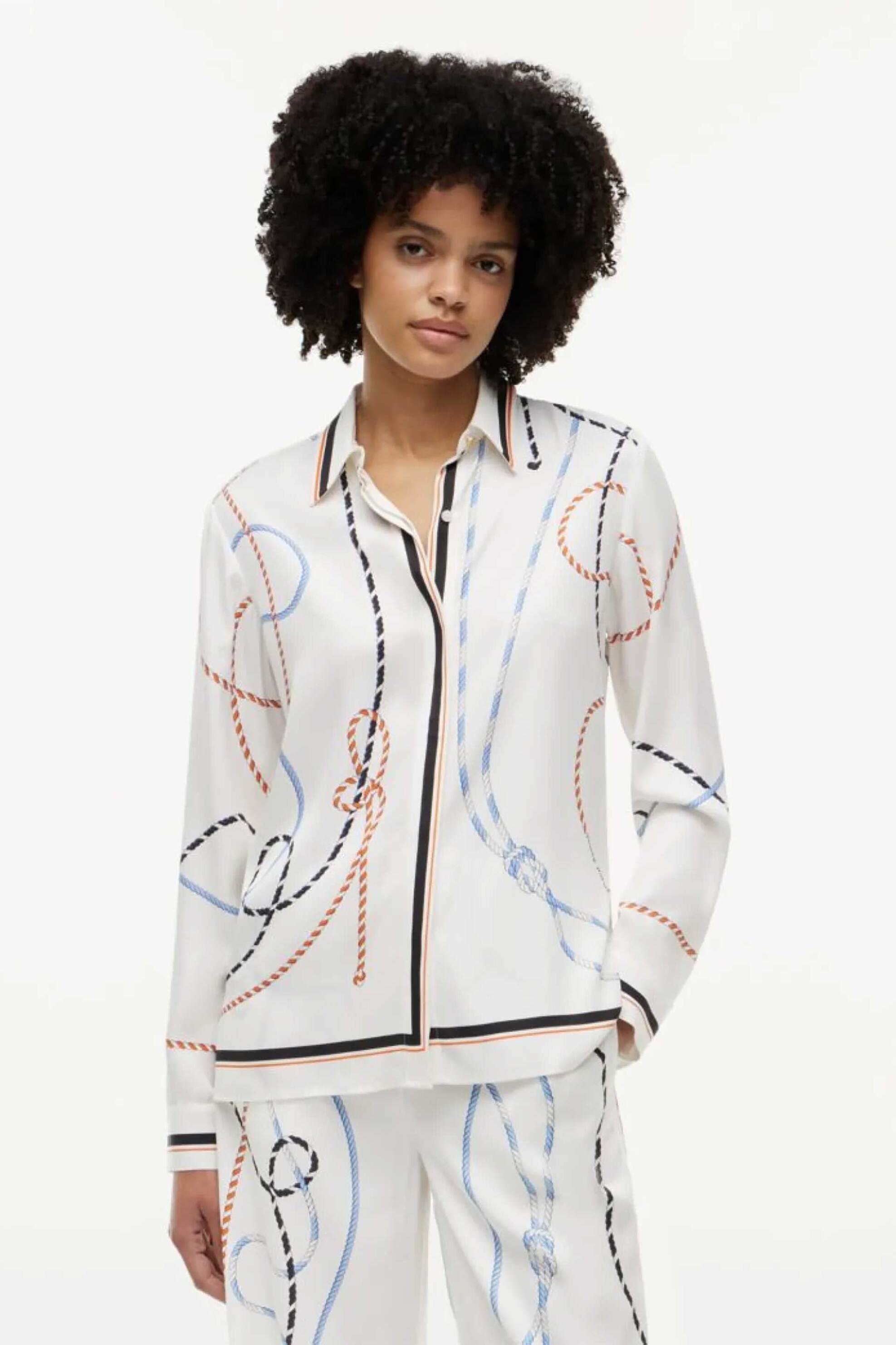 TOMMY HILFIGER Tommy Hilfiger γυναικείο πουκάμισο με rope print Regular Fit - WW0WW51138 Πολύχρωμο