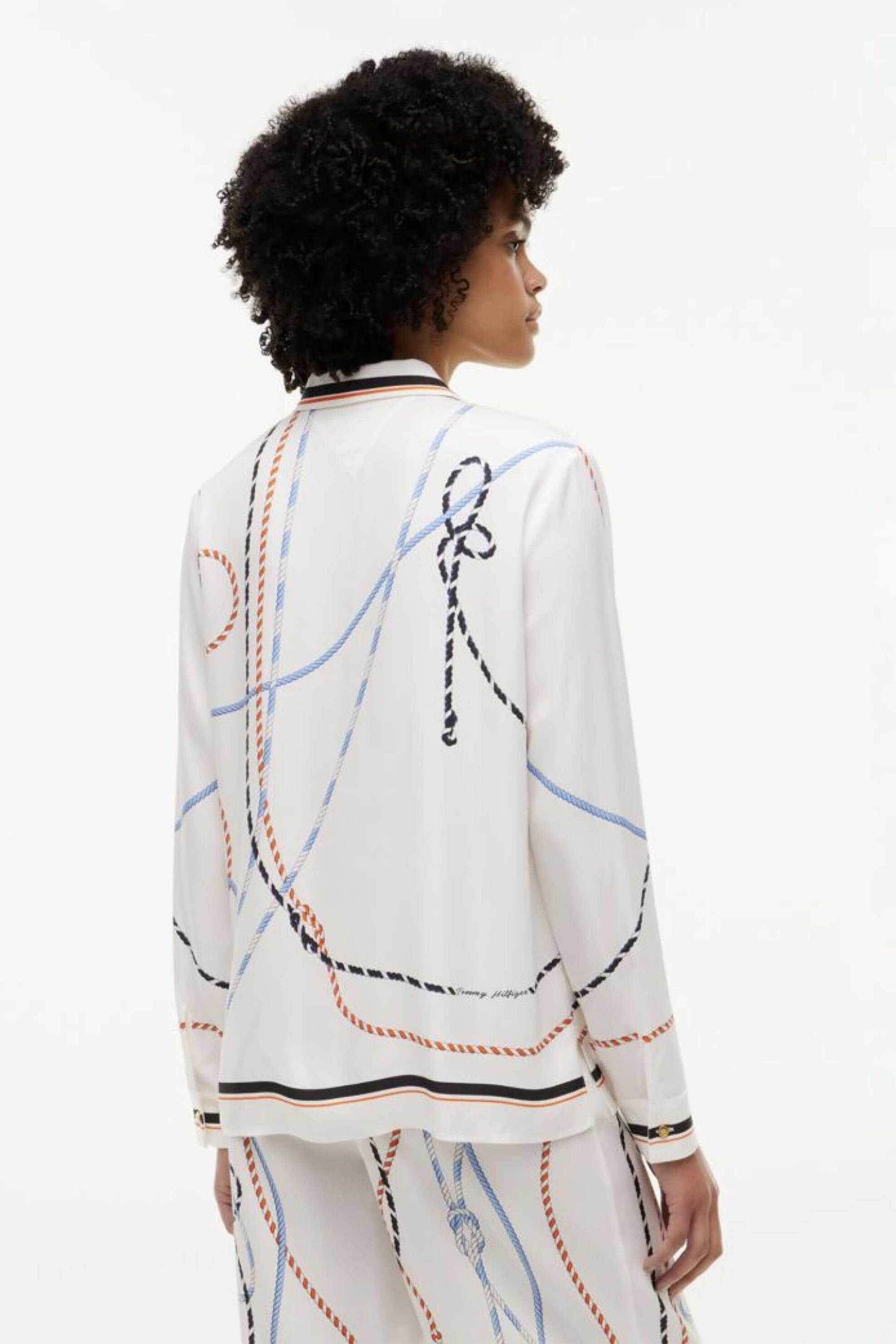 TOMMY HILFIGER Tommy Hilfiger γυναικείο πουκάμισο με rope print Regular Fit - WW0WW51138 Πολύχρωμο - 4