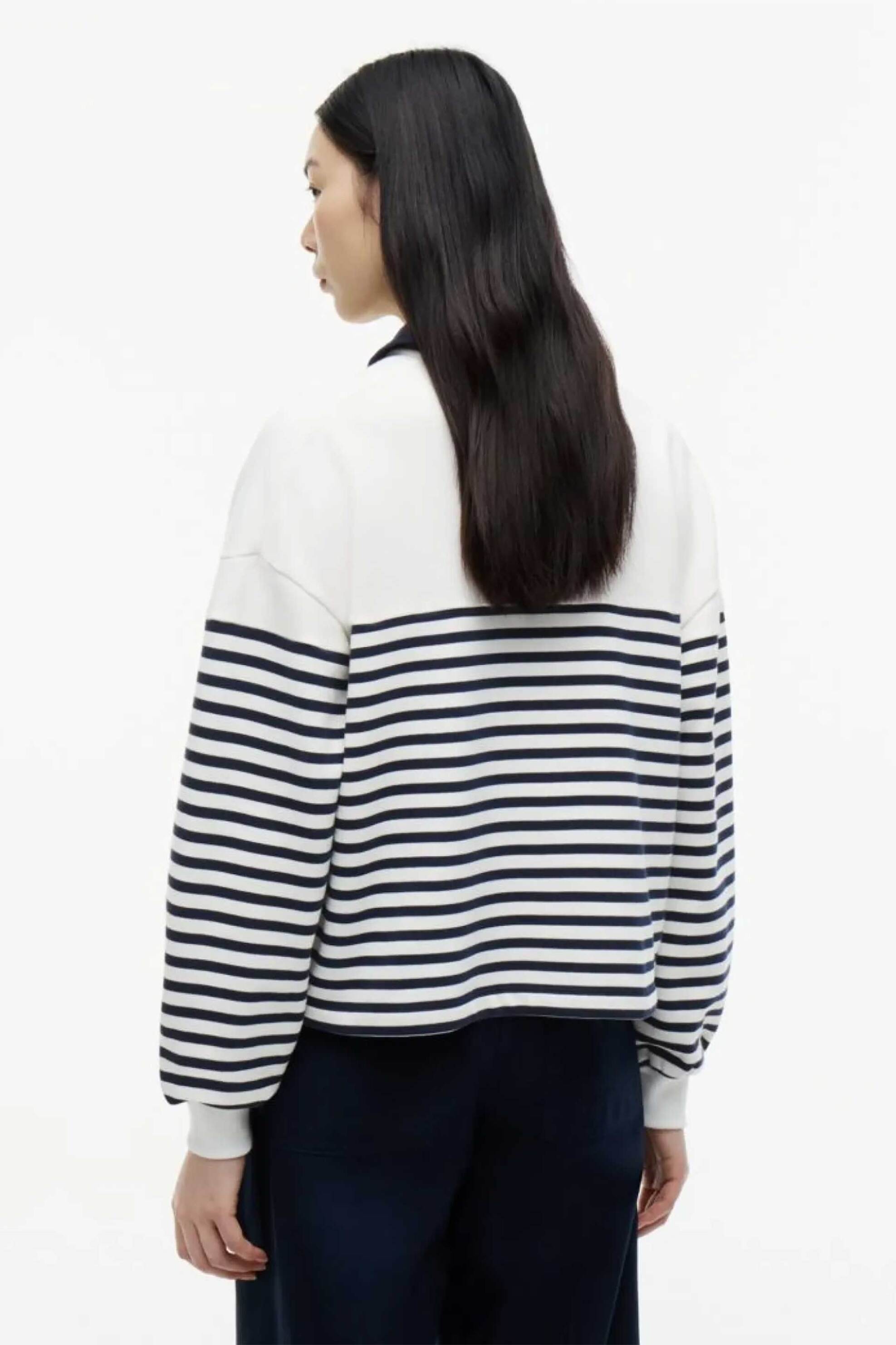 TOMMY HILFIGER Tommy Hilfiger γυναικείο φούτερ με πόλο γιακά Relaxed Fit - WW0WW50036 Εκρού - 4