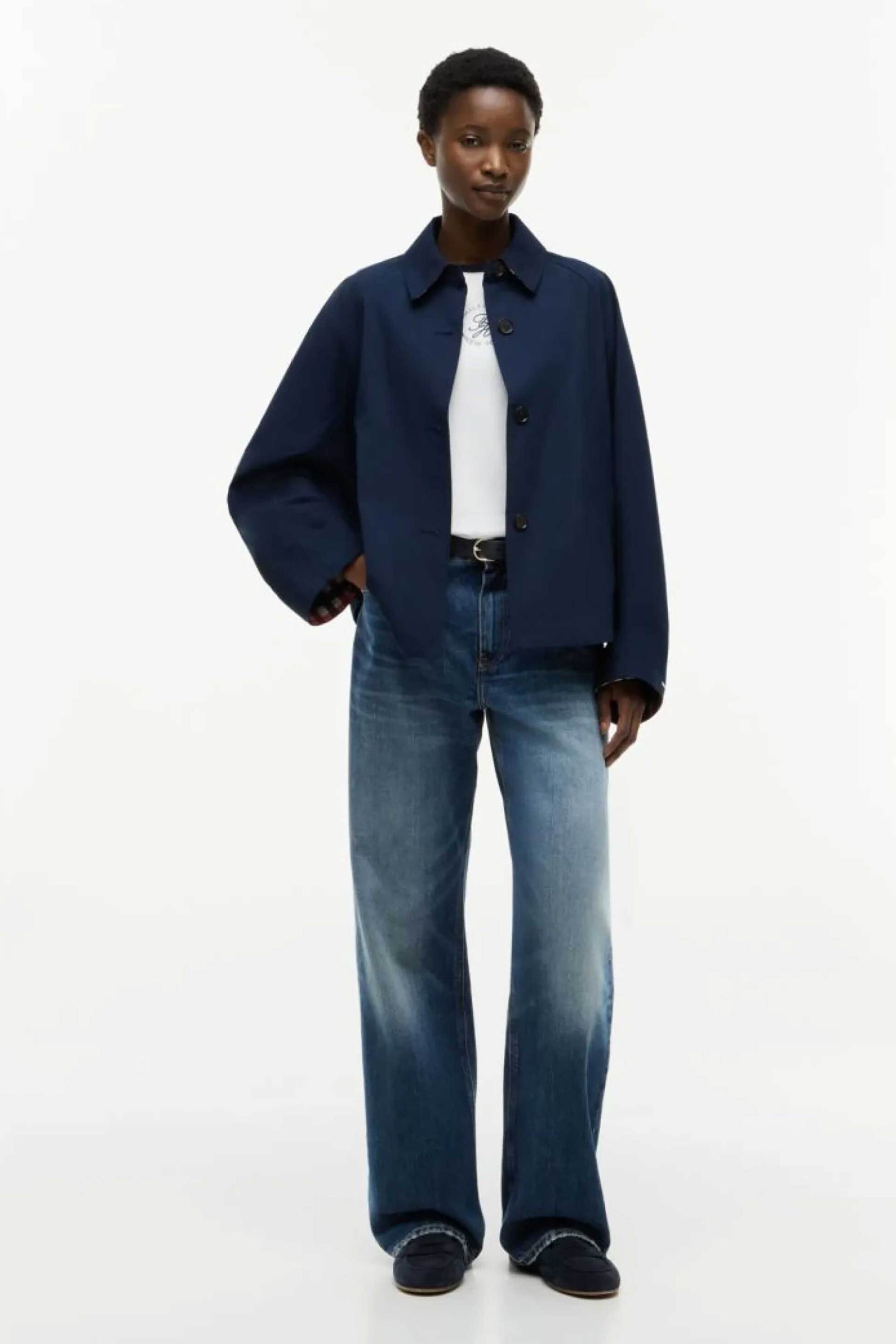 TOMMY HILFIGER Tommy Hilfiger γυναικείο jacket αδιάβροχο Regular Fit - WW0WW49844 Μπλε Σκούρο - 3