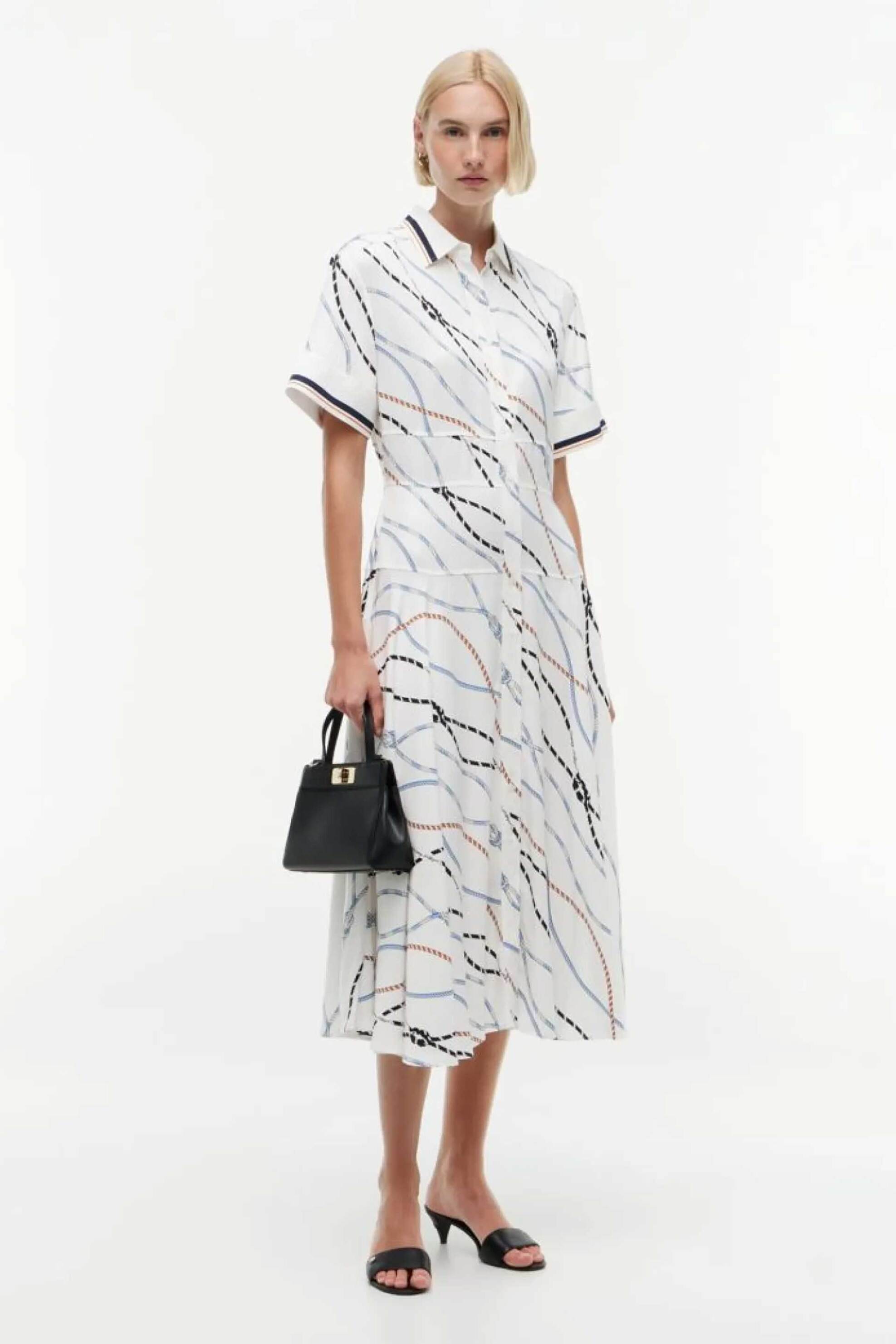 TOMMY HILFIGER Tommy Hilfiger γυναικείο midi φόρεμα με rope print Regular Fit - WW0WW50978 Πολύχρωμο