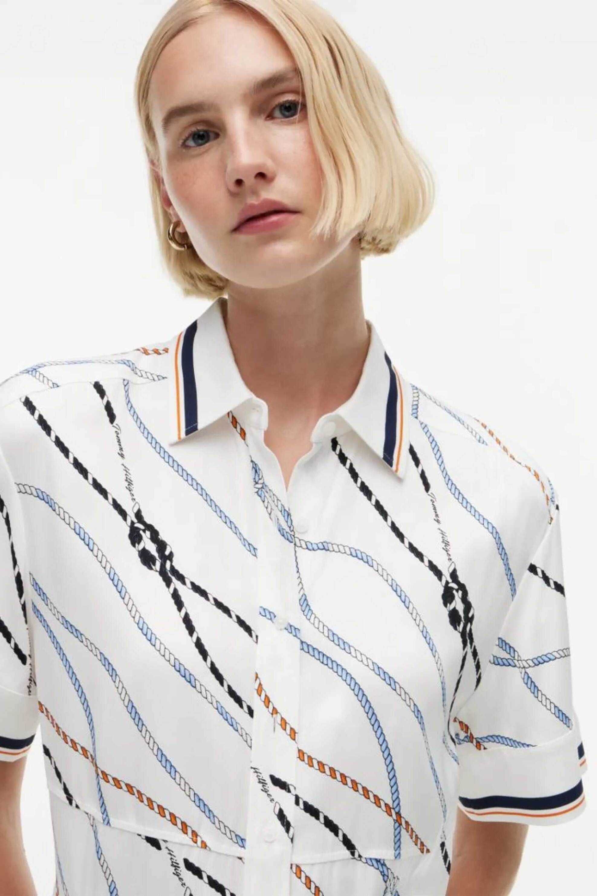 TOMMY HILFIGER Tommy Hilfiger γυναικείο midi φόρεμα με rope print Regular Fit - WW0WW50978 Πολύχρωμο - 2