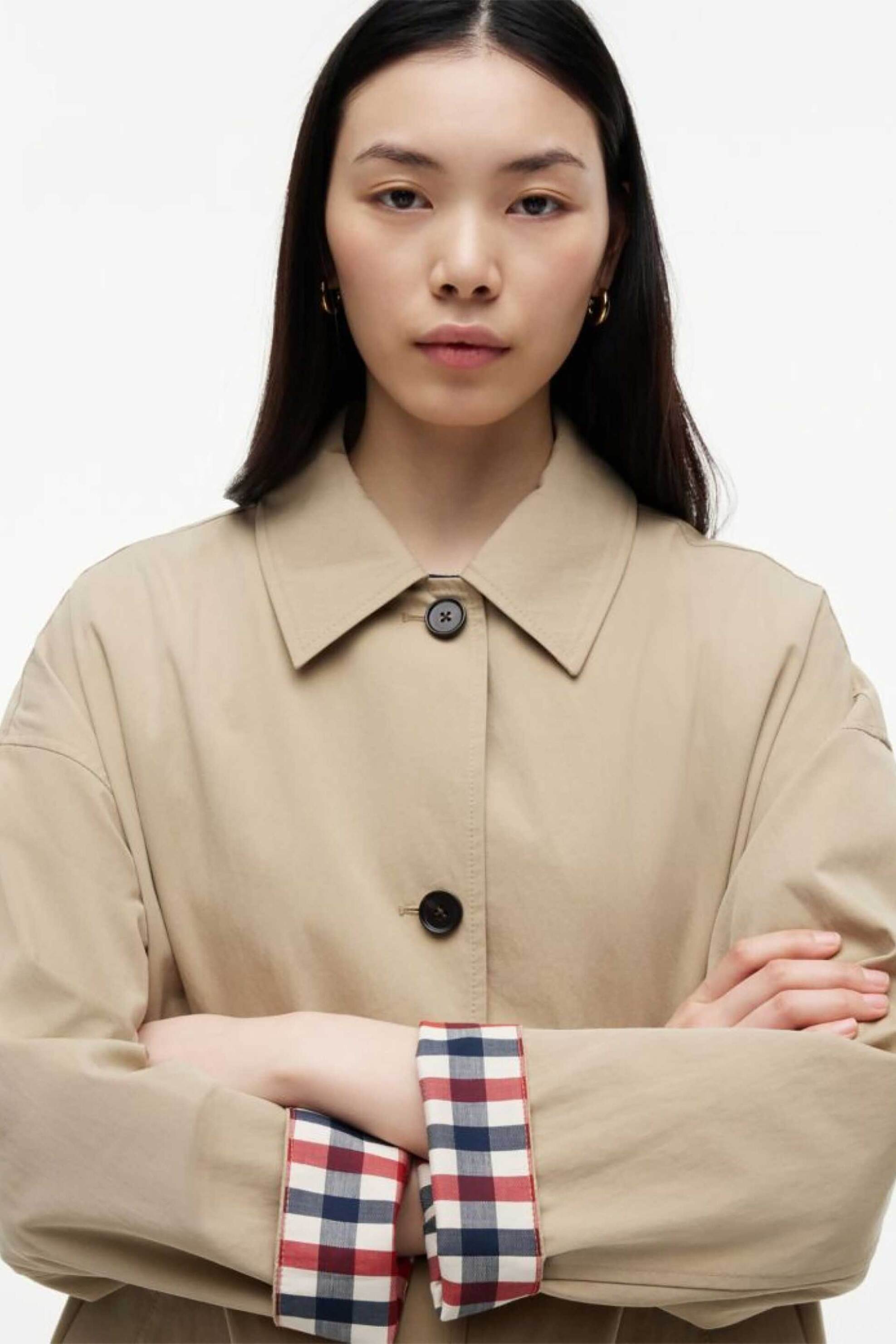 Tommy Hilfiger γυναικεία καπαρτίνα αδιάβροχη Regular Fit - WW0WW49842 Καμηλό