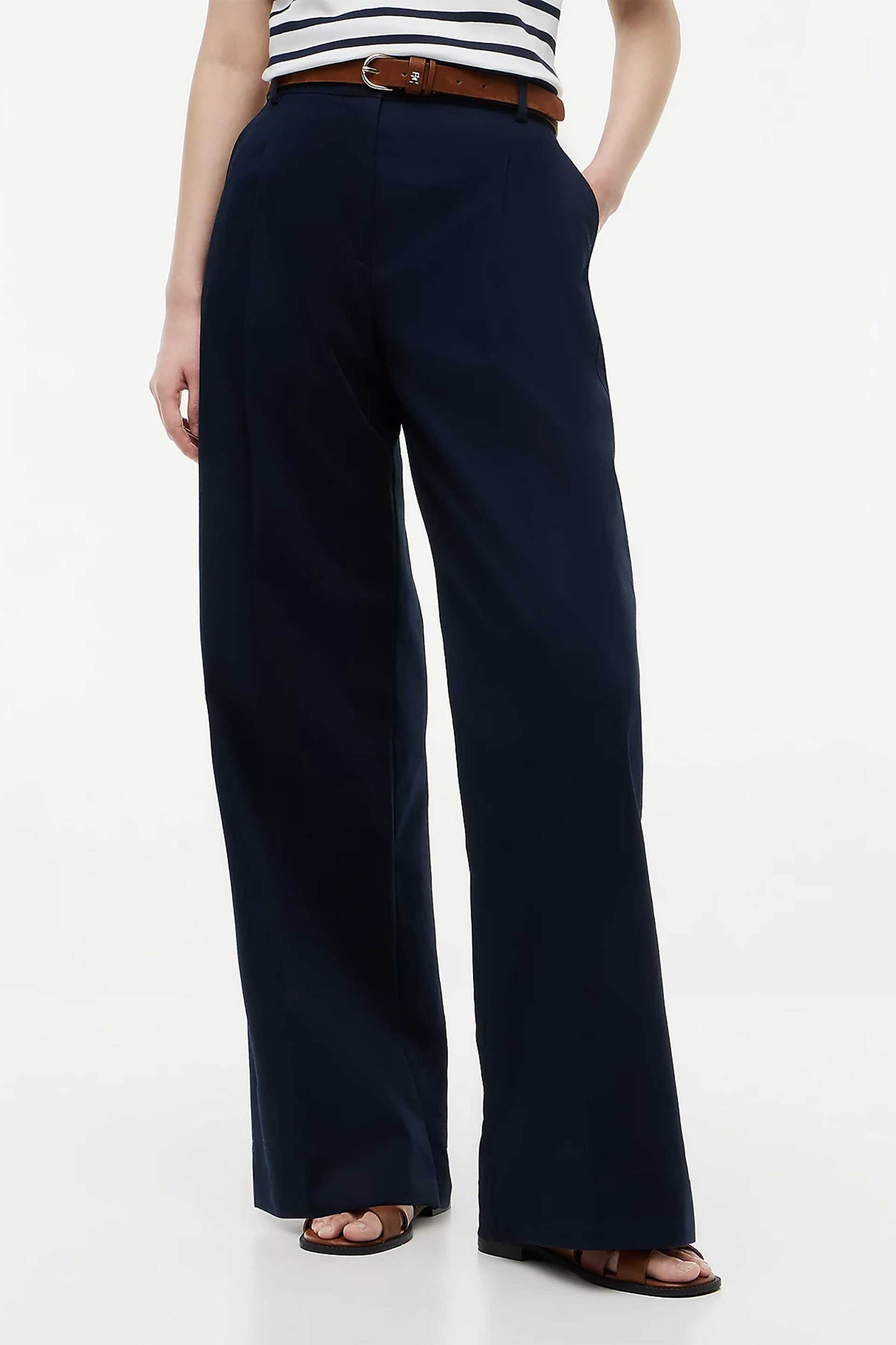TOMMY HILFIGER Tommy Hilfiger γυναικείο παντελόνι Wide Leg - WW0WW50135 Μπλε Σκούρο - 2