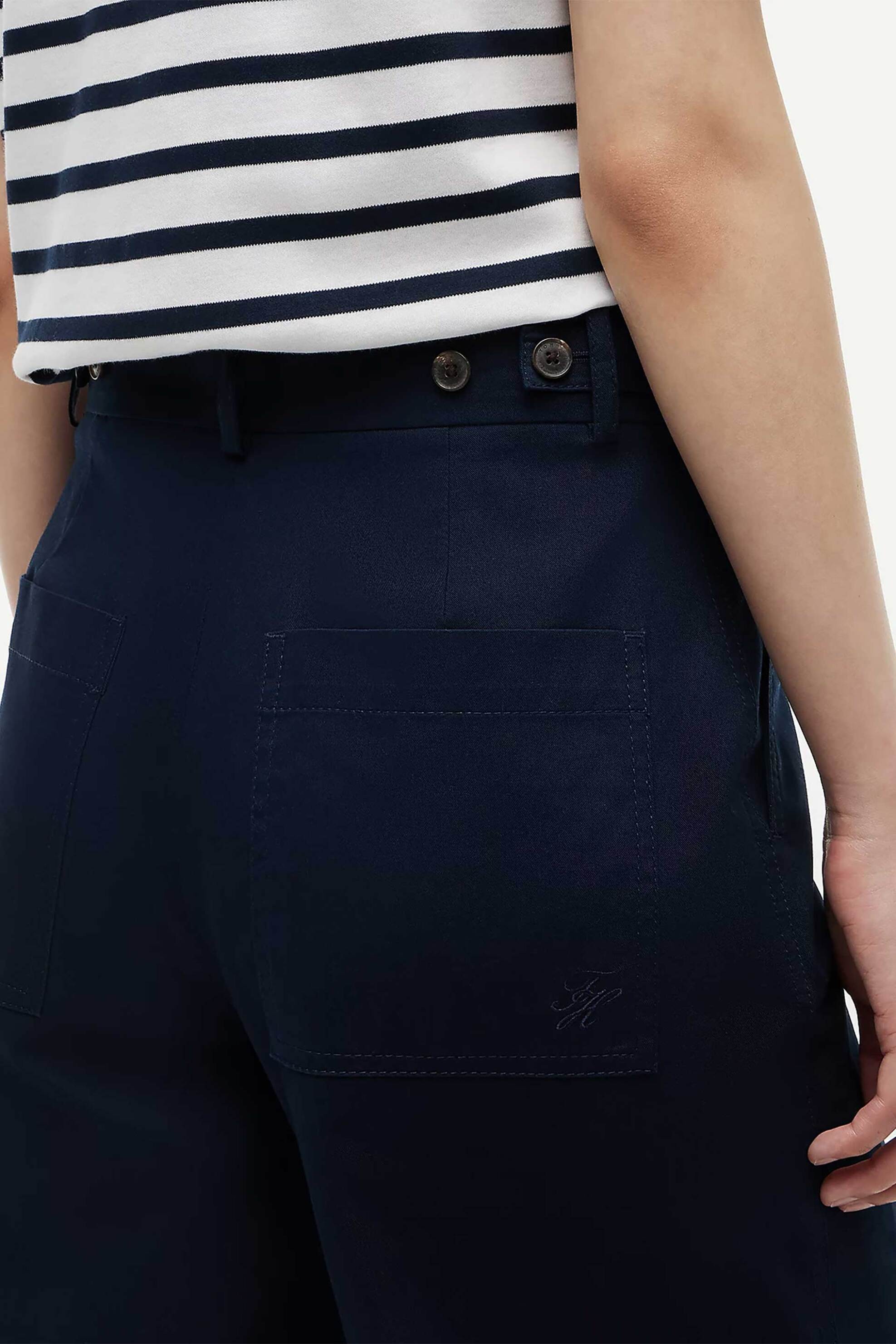 TOMMY HILFIGER Tommy Hilfiger γυναικείο παντελόνι Wide Leg - WW0WW50135 Μπλε Σκούρο - 4