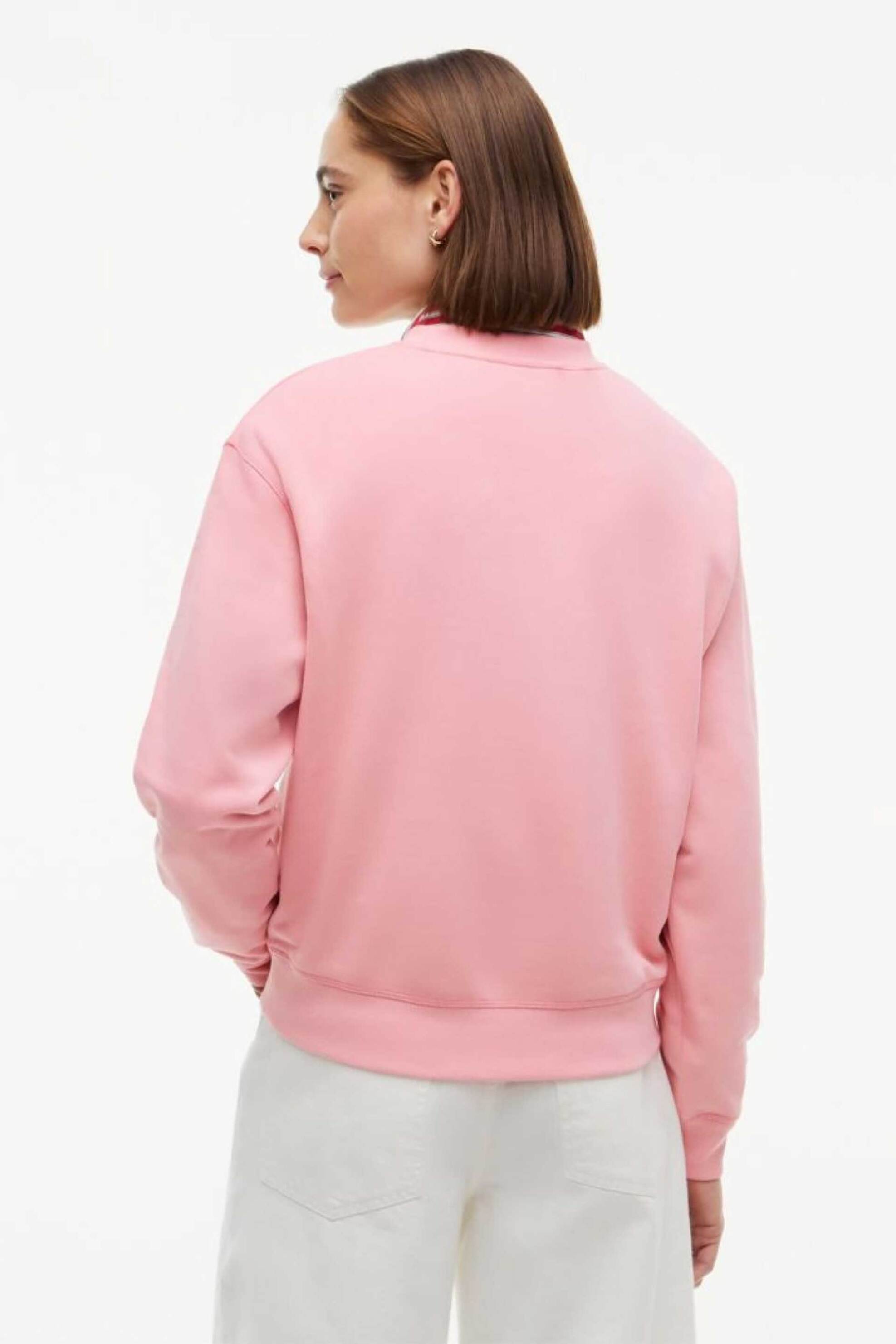 Tommy Hilfiger Γυναικεία Μπλούζα Φούτερ με Κεντημένο Monogram Regular Fit - Ww0Ww52355 Ροζ