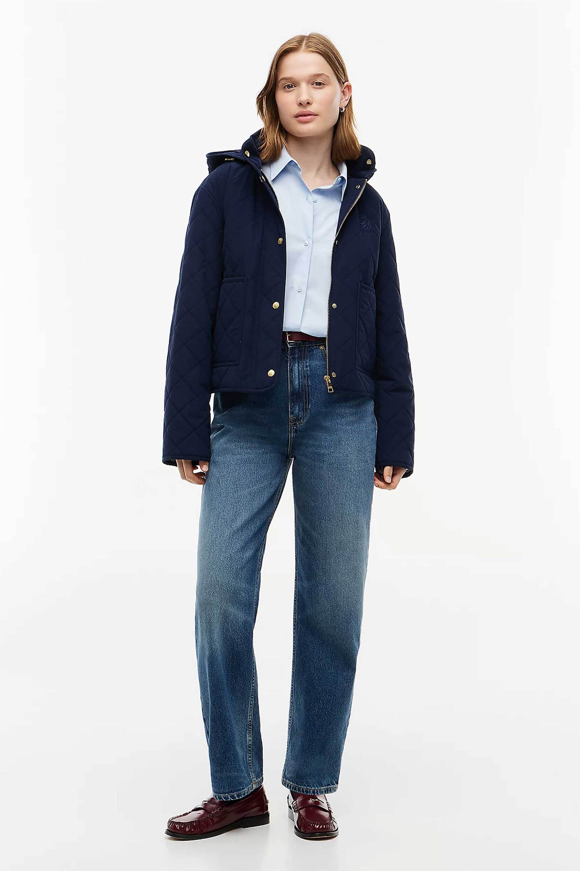 TOMMY HILFIGER Tommy Hilfiger γυναικείο jacket καπιτονέ με κουκούλα και κεντημένο λογότυπο Regular Fit - WW0WW51512 Μπλε Σκούρο - 3