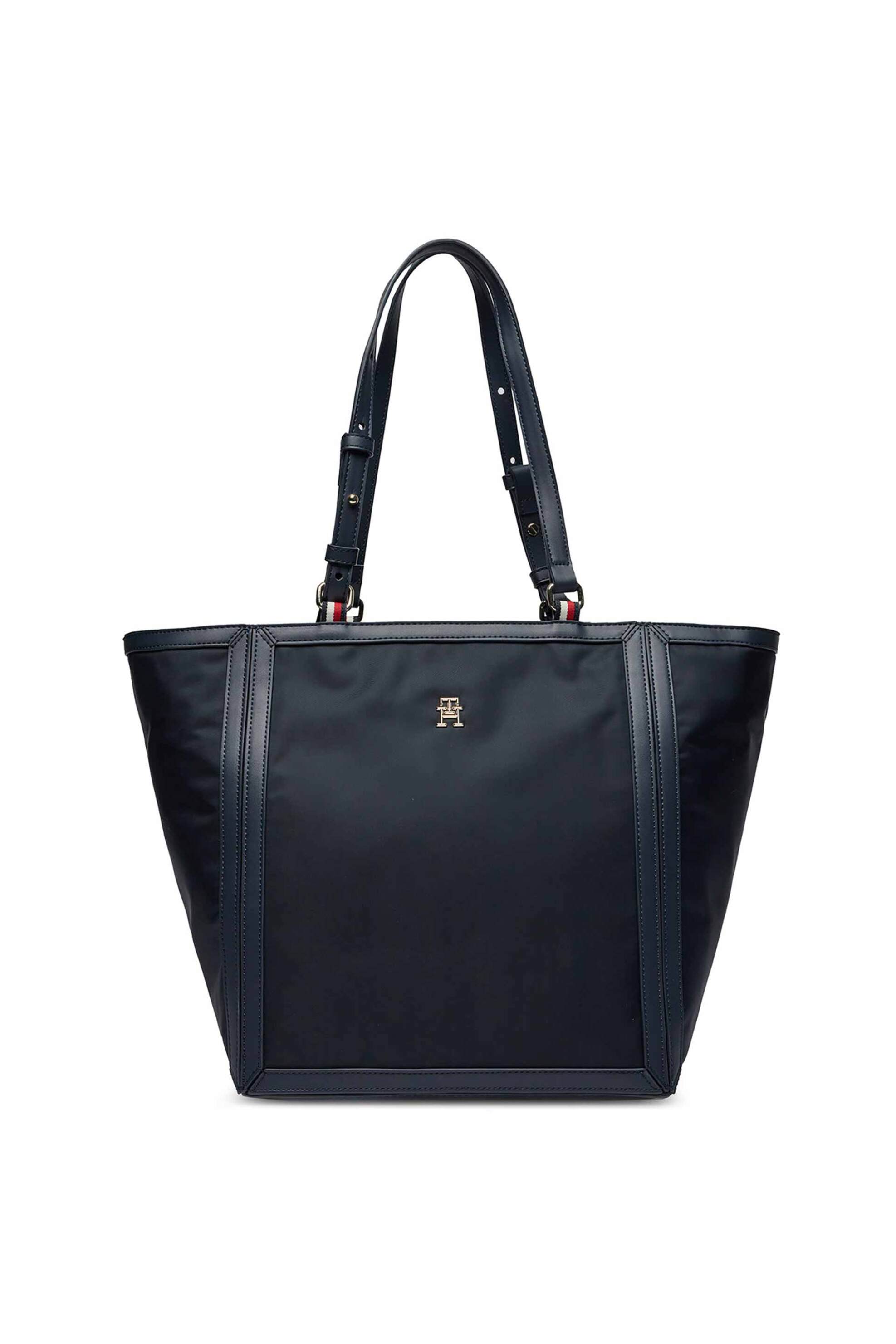Γυναίκα > ΤΣΑΝΤΕΣ > Τσάντες Ώμου & Shopper Bags Tommy Hilfiger γυναικεία τσάντα tote με μεταλλικό λογότυπο - AW0AW15717 Σκούρο Μπλε
