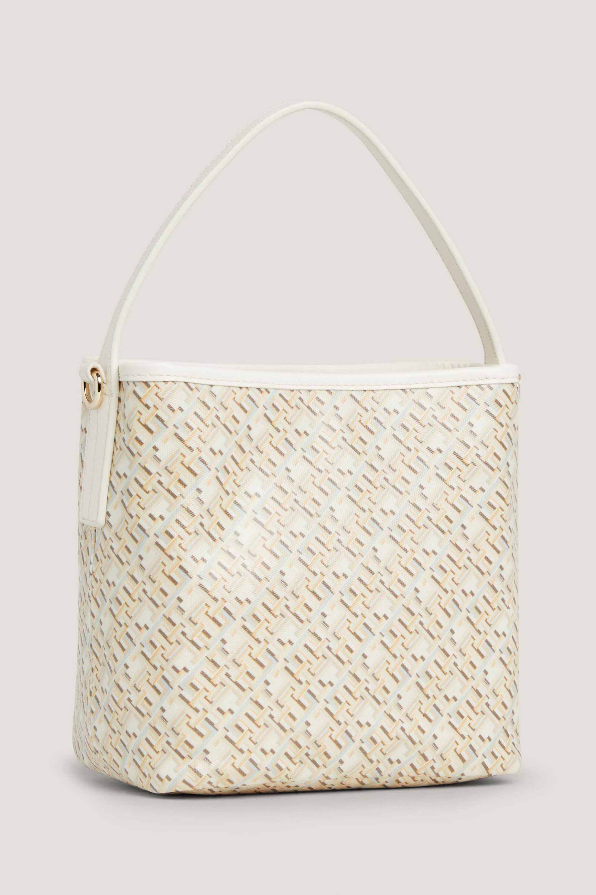 Tommy Hilfiger γυναικεία τσάντα bucket με all-over monogram motif - AW0AW16200 Μπεζ φωτογραφία