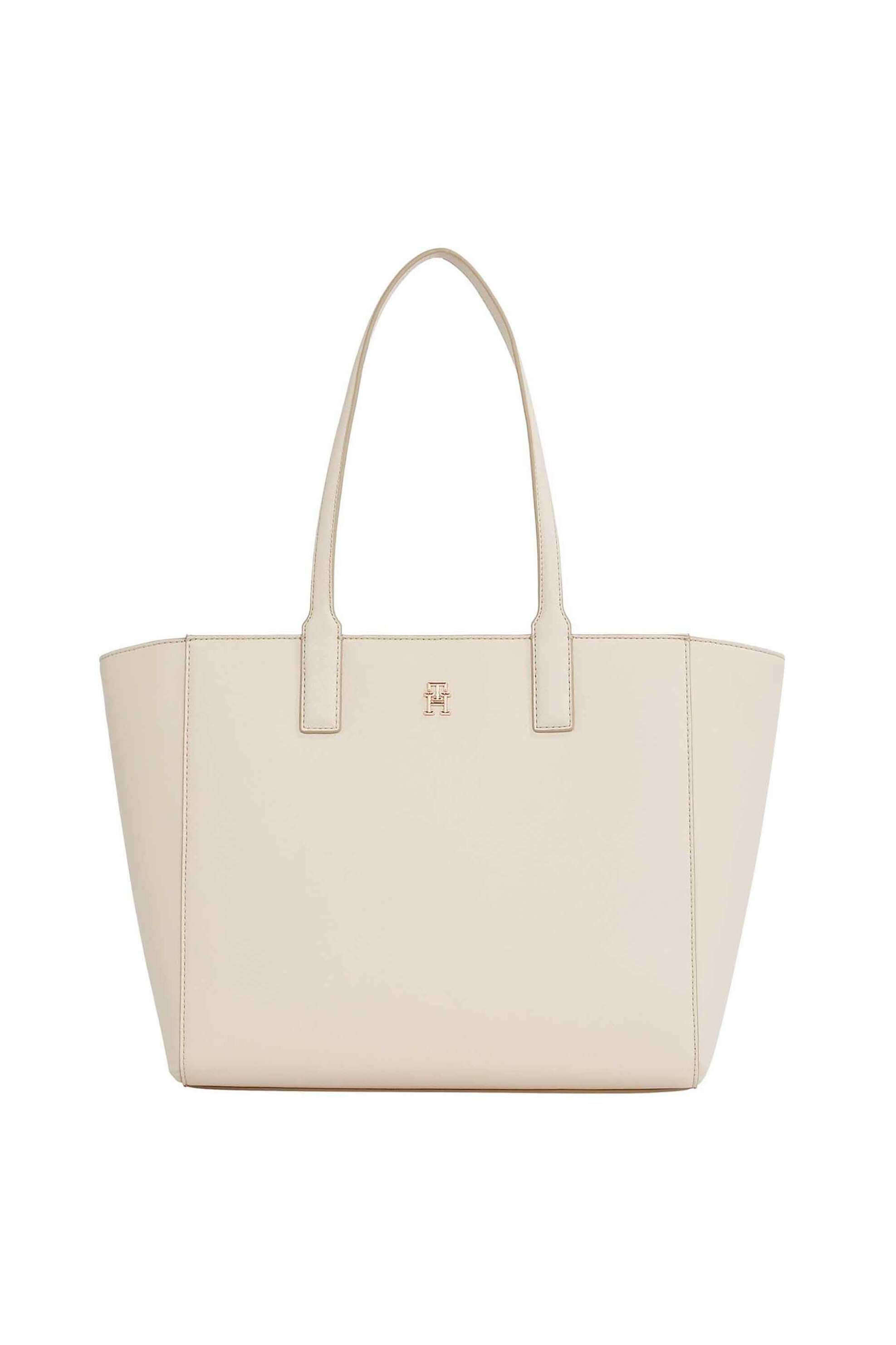 Tommy Hilfiger γυναικεία τσάντα ώμου tote με μεταλλικό logo 