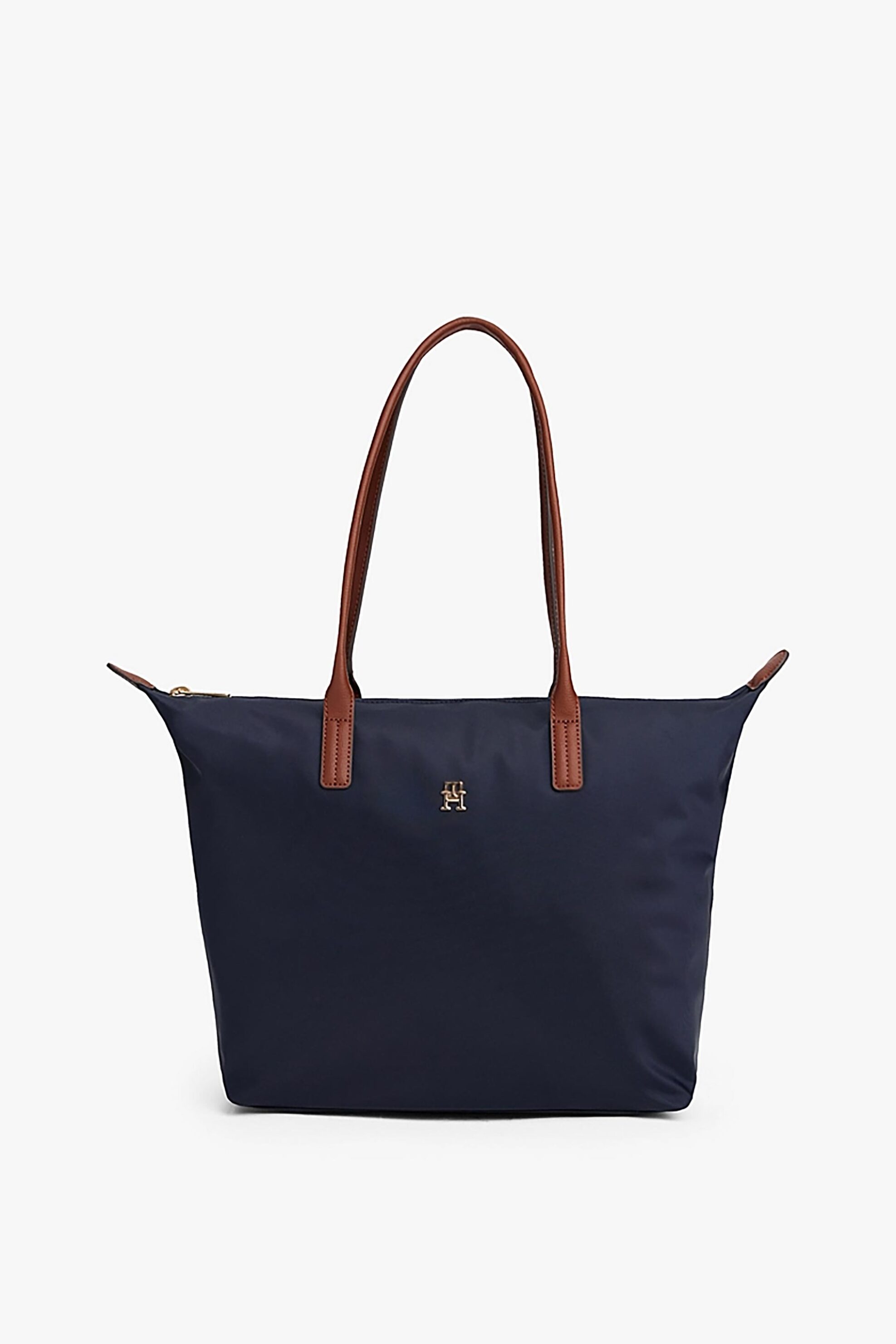 TOMMY HILFIGER Tommy Hilfiger γυναικεία τσάντα tote με μεταλλικό μονόγραμμα 