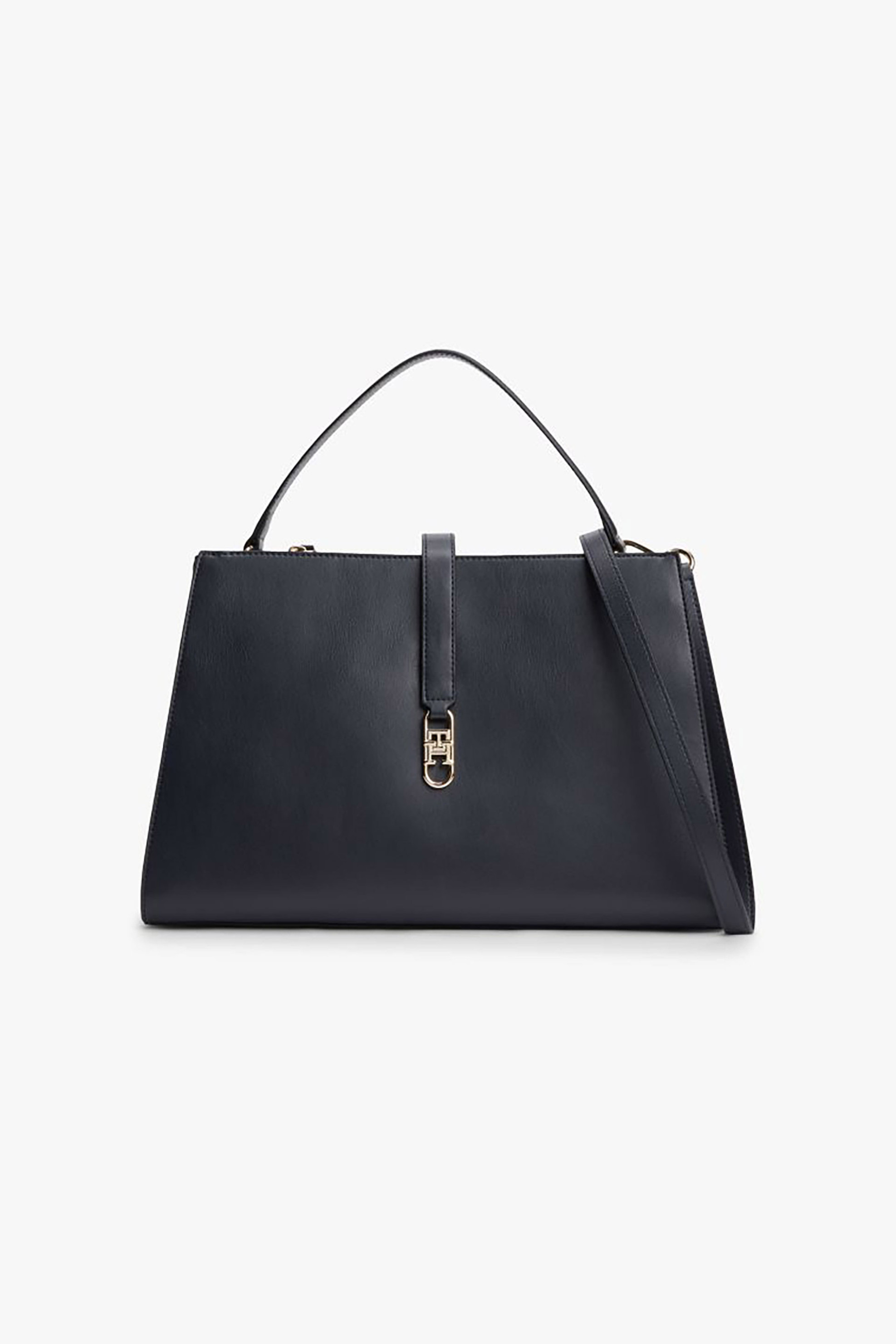 Tommy Hilfiger γυναικεία τσάντα χειρός/crossbody με μεταλλικό monogram "Libre" - AW0AW17724 Σκούρο Μπλε