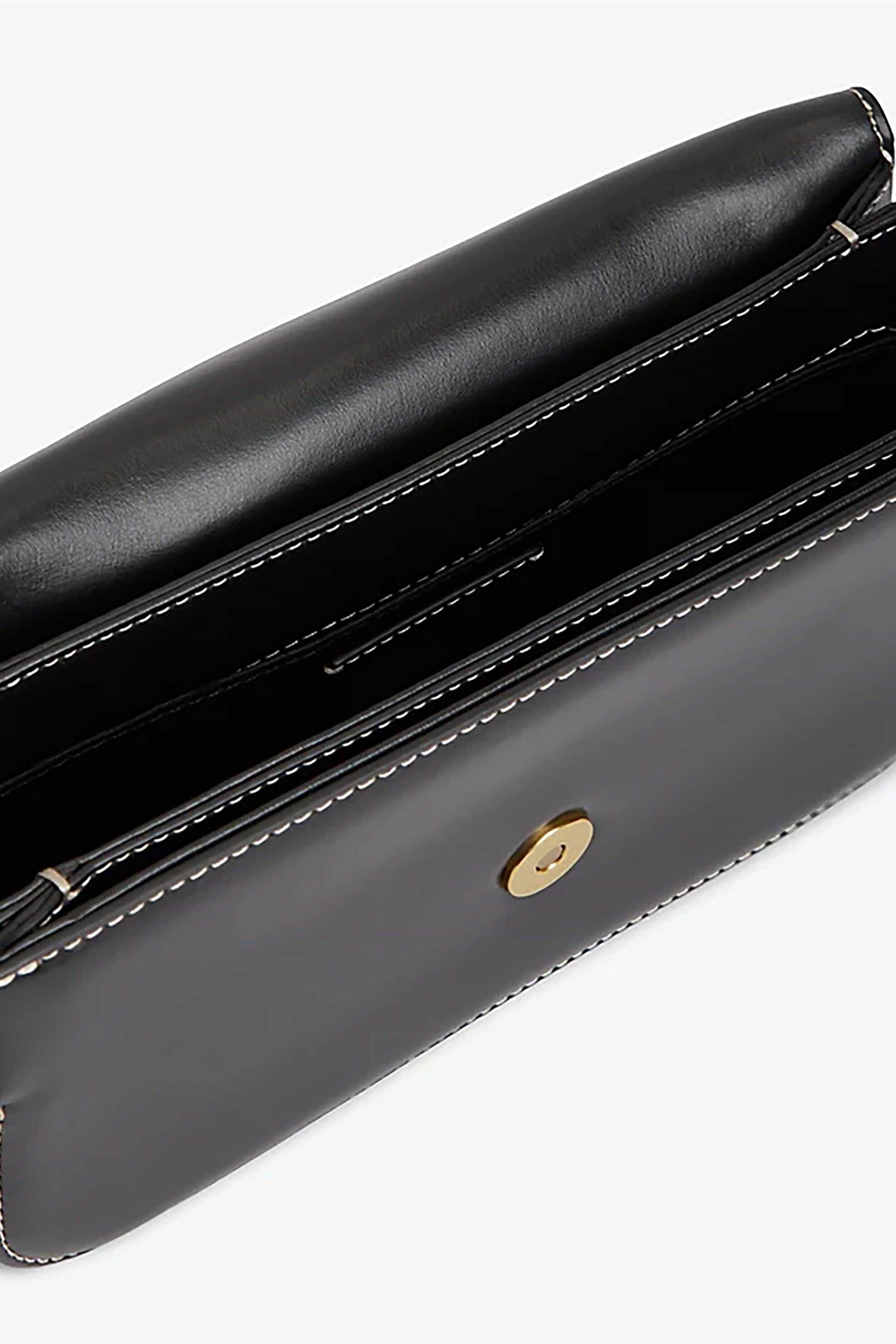 TOMMY HILFIGER Tommy Hilfiger γυναικεία τσάντα crossbody με μεταλλικό monogram "TΗ Script " - AW0AW18399 Μαύρο - 3