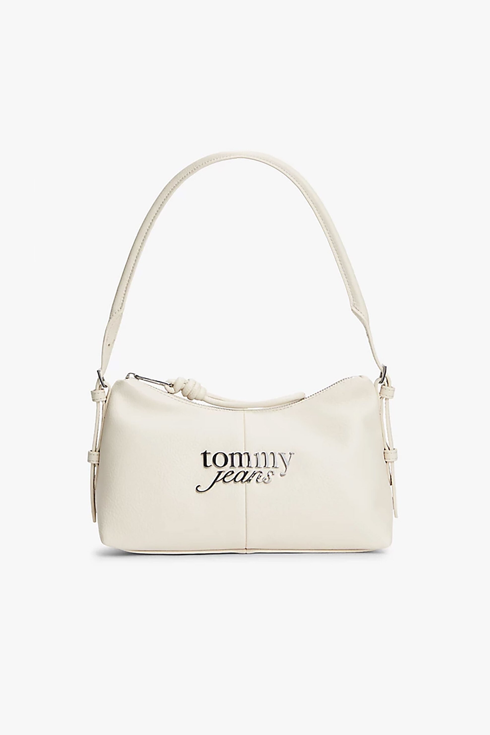 Tommy Hilfiger γυναικεία τσάντα ώμου με μεταλλικό λογότυπο "Τjw Bold" - AW0AW18468 Μπεζ