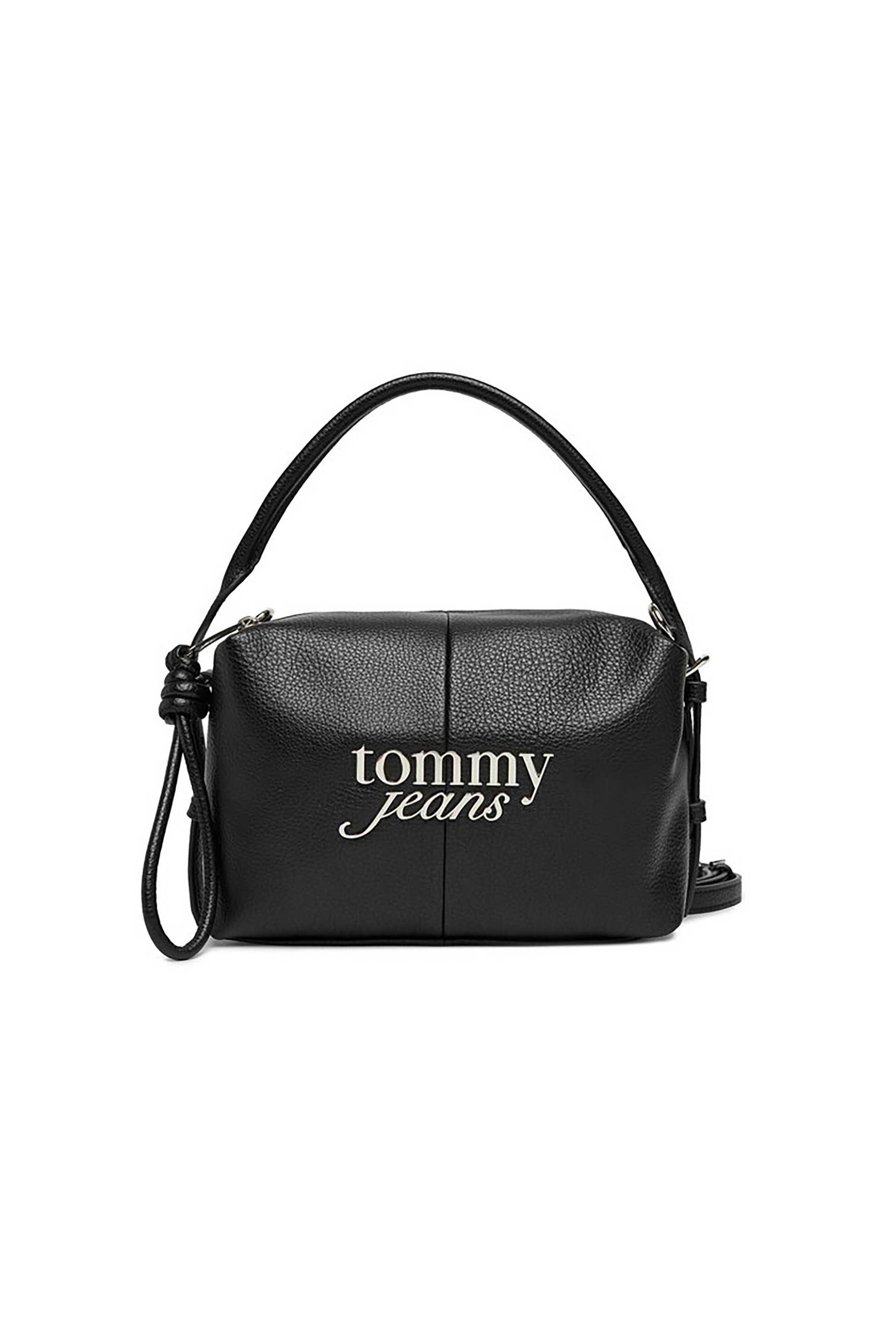 Tommy Hilfiger γυναικεία τσάντα crossbody/χειρός με μεταλλικό monogram "Tjw Bold Camera Bag" - AW0AW18470 Μαύρο