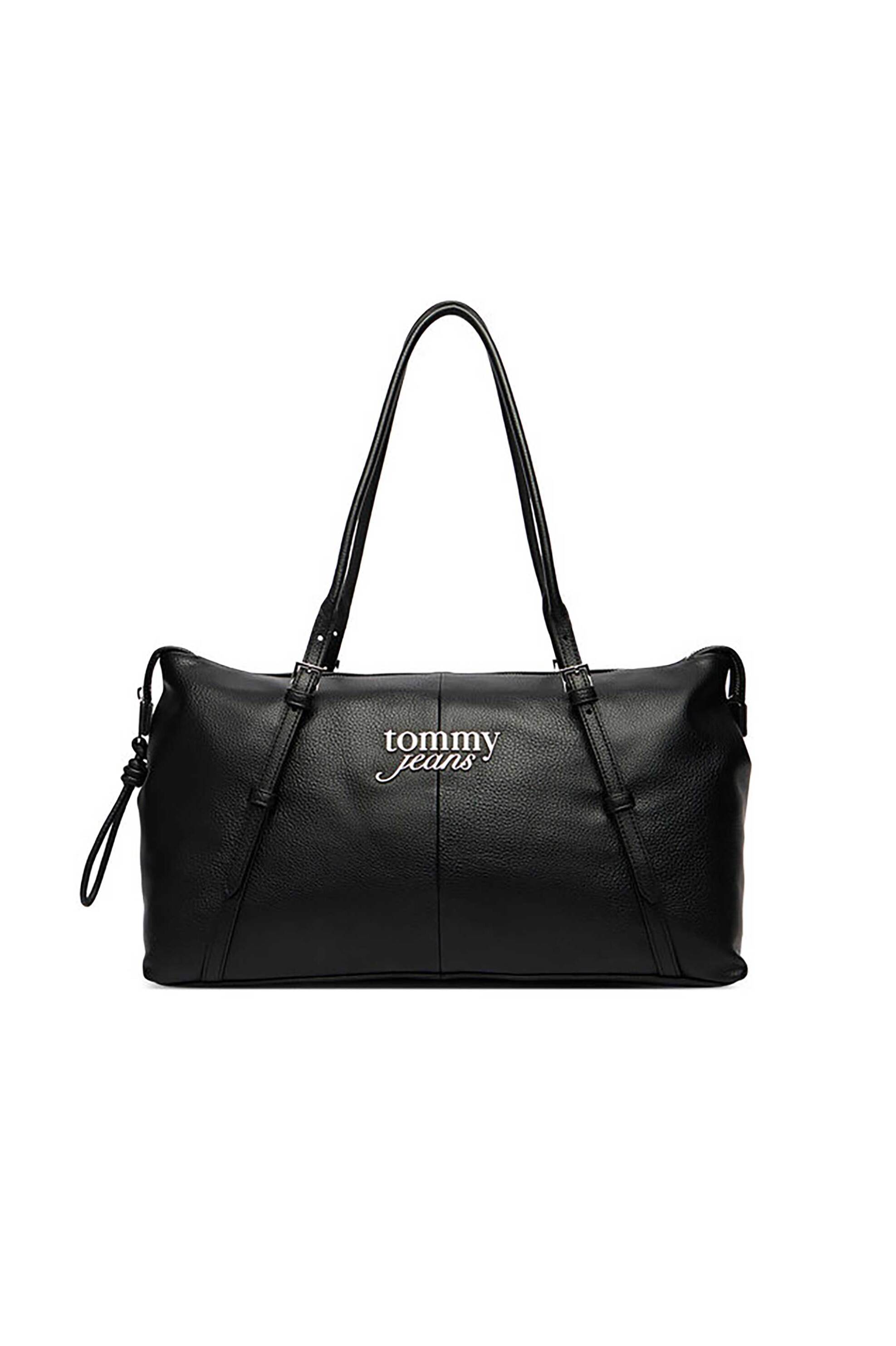 Tommy Hilfiger γυναικεία τσάντα ώμου με μεταλλικό λογότυπο "Tjw Bold" - AW0AW18472 Μαύρο