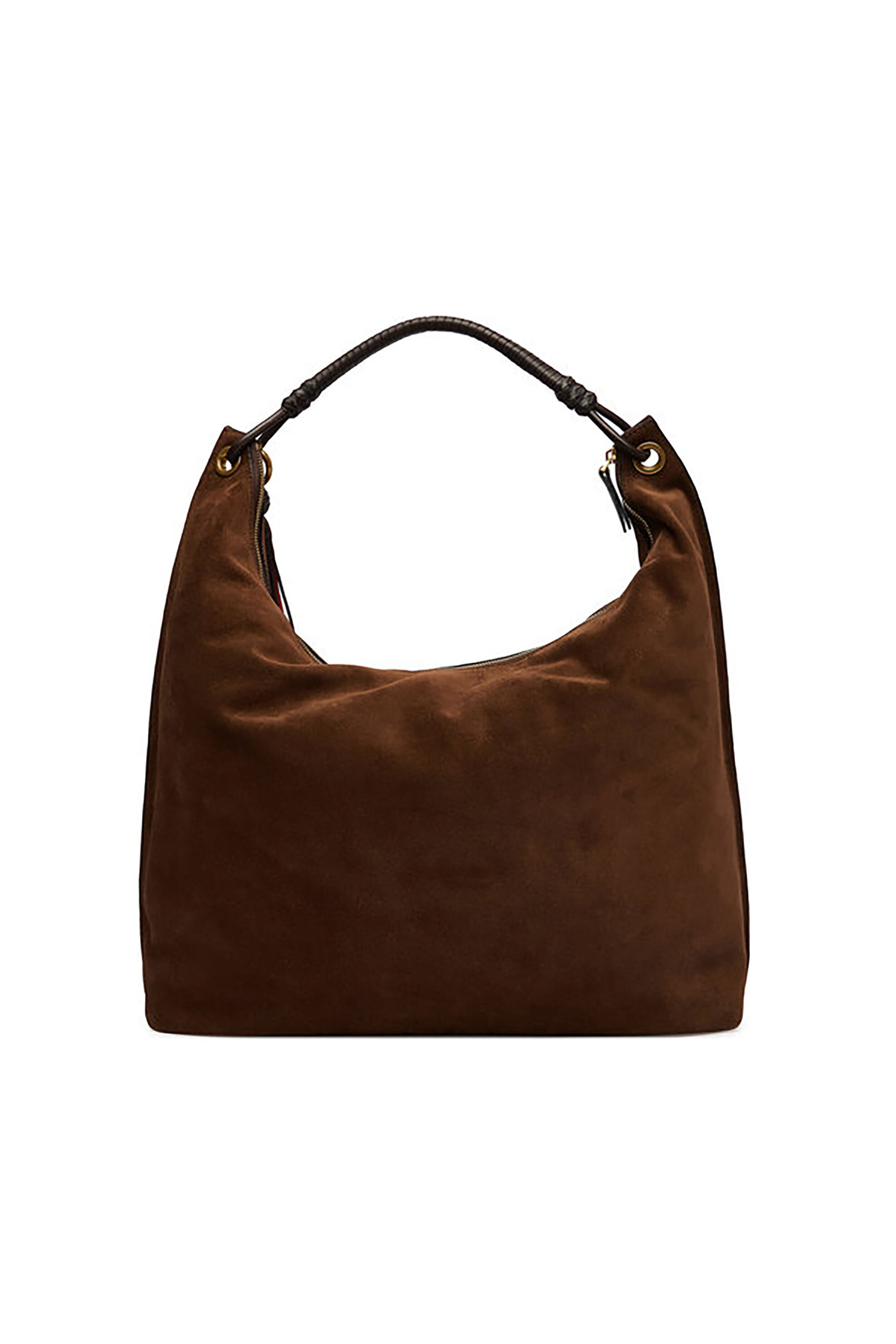 Tommy Hilfiger γυναικεία τσάντα suede ώμου hobo με μεταλλικό λογότυπο 