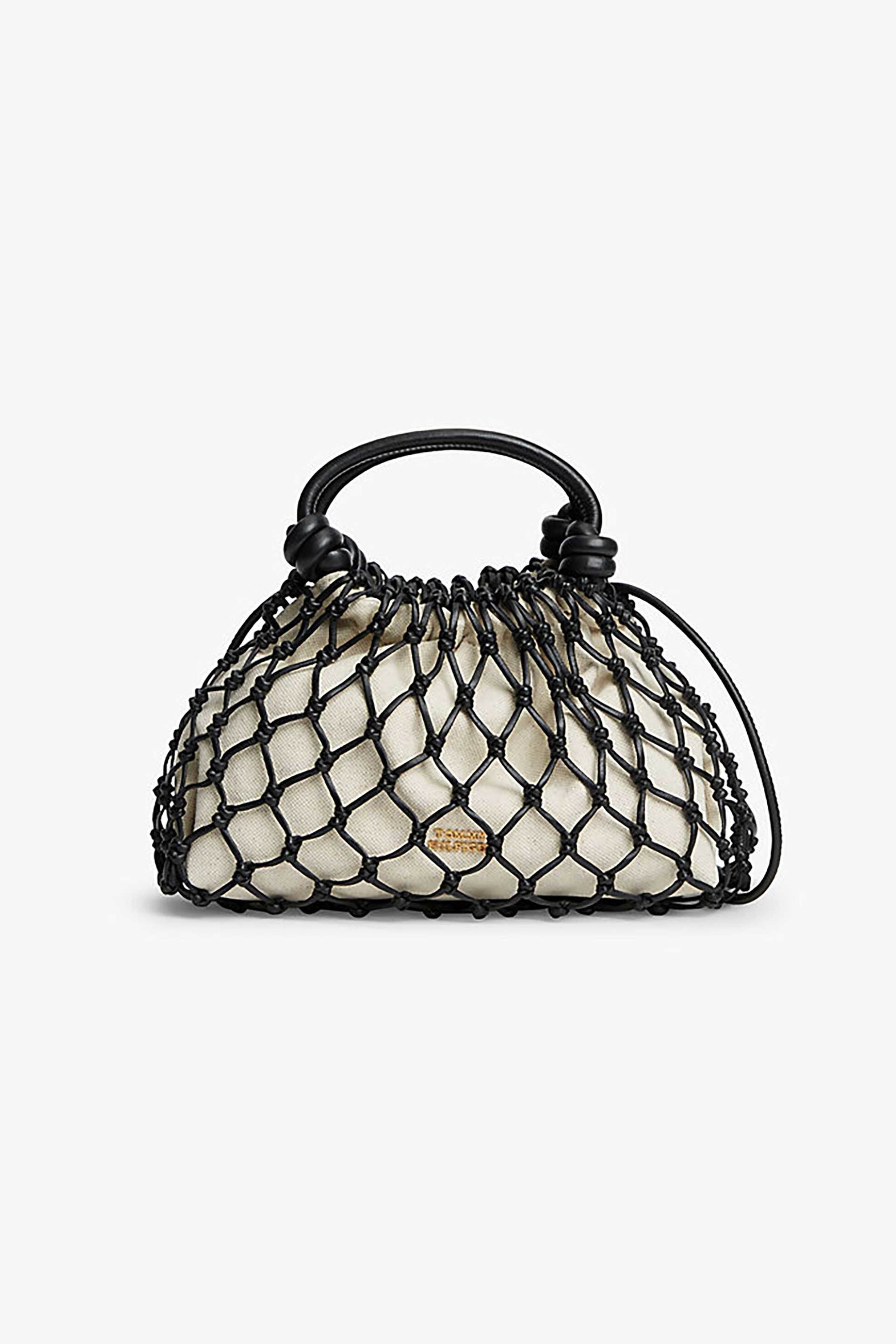 Tommy Hilfiger γυναικείo mini bag με σχέδιο μακραμέ "TH Soft" - AW0AW18421 Μαύρο