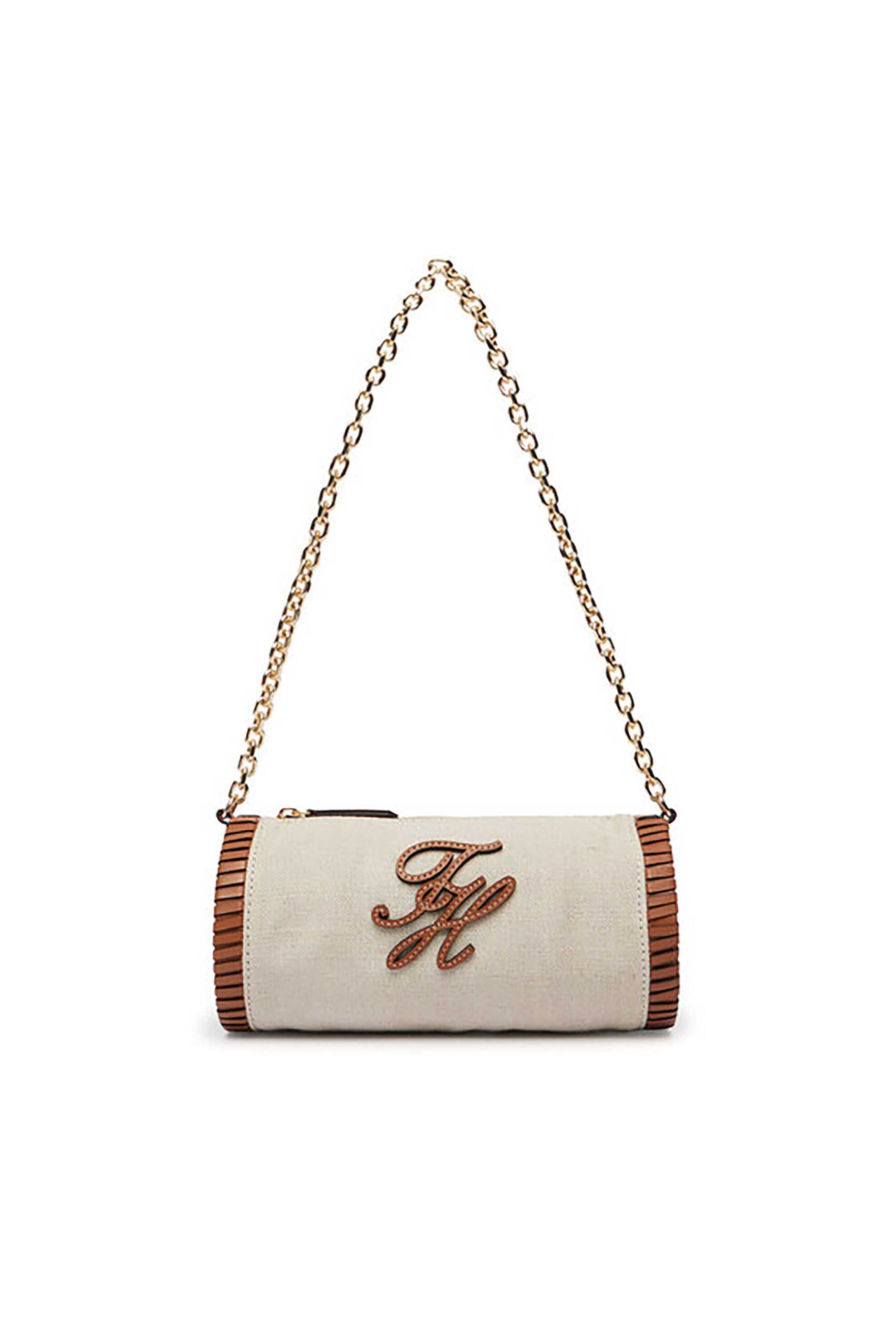 Tommy Hilfiger γυναικεία τσάντα ώμου με μεταλλικό λογότυπο "TH Elev" - AW0AW18635 Μπεζ