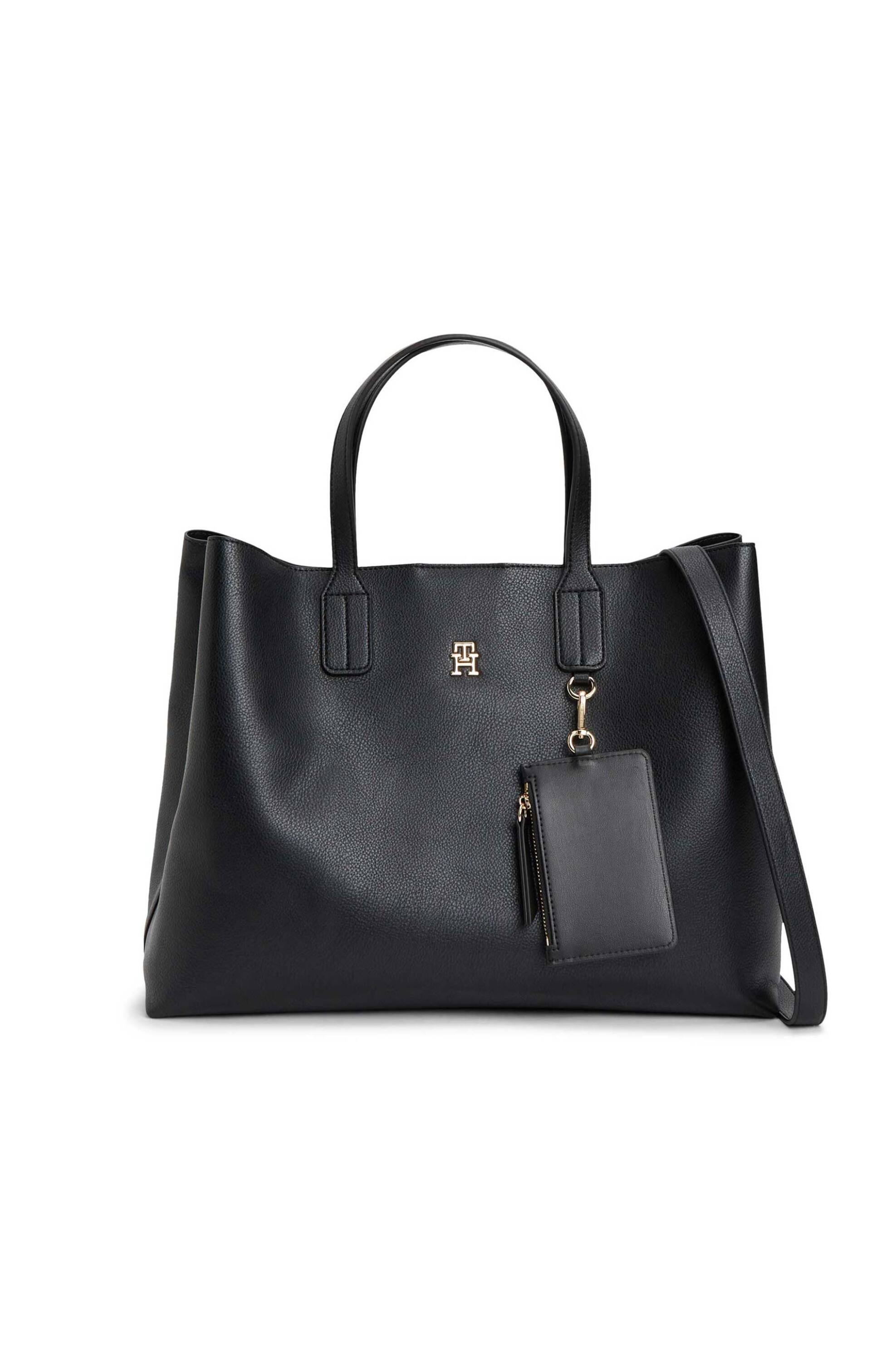 TOMMY HILFIGER Tommy Hilfiger γυναικεία τσάντα χειρός "Icon" - AW0AW18723 Μαύρο