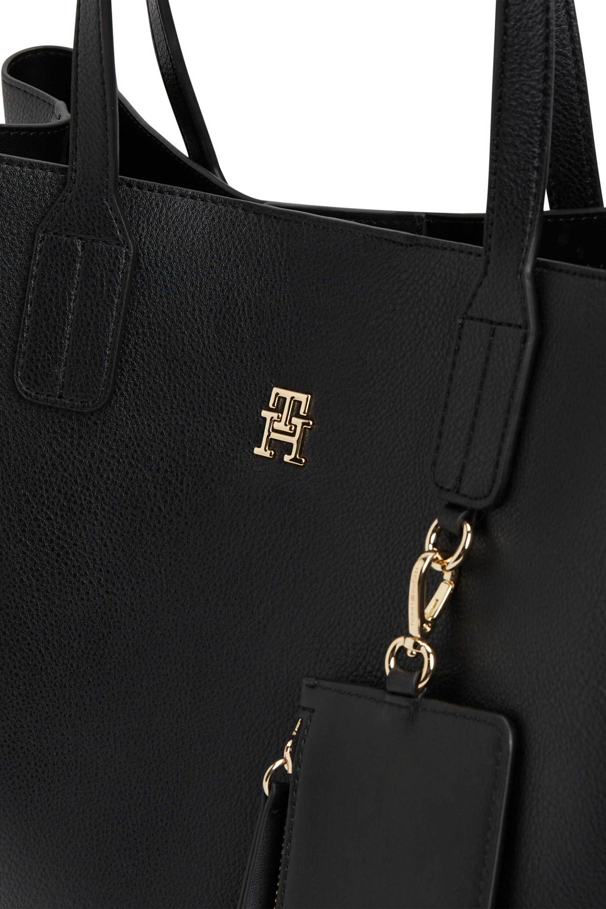 TOMMY HILFIGER Tommy Hilfiger γυναικεία τσάντα χειρός "Icon" - AW0AW18723 Μαύρο - 3