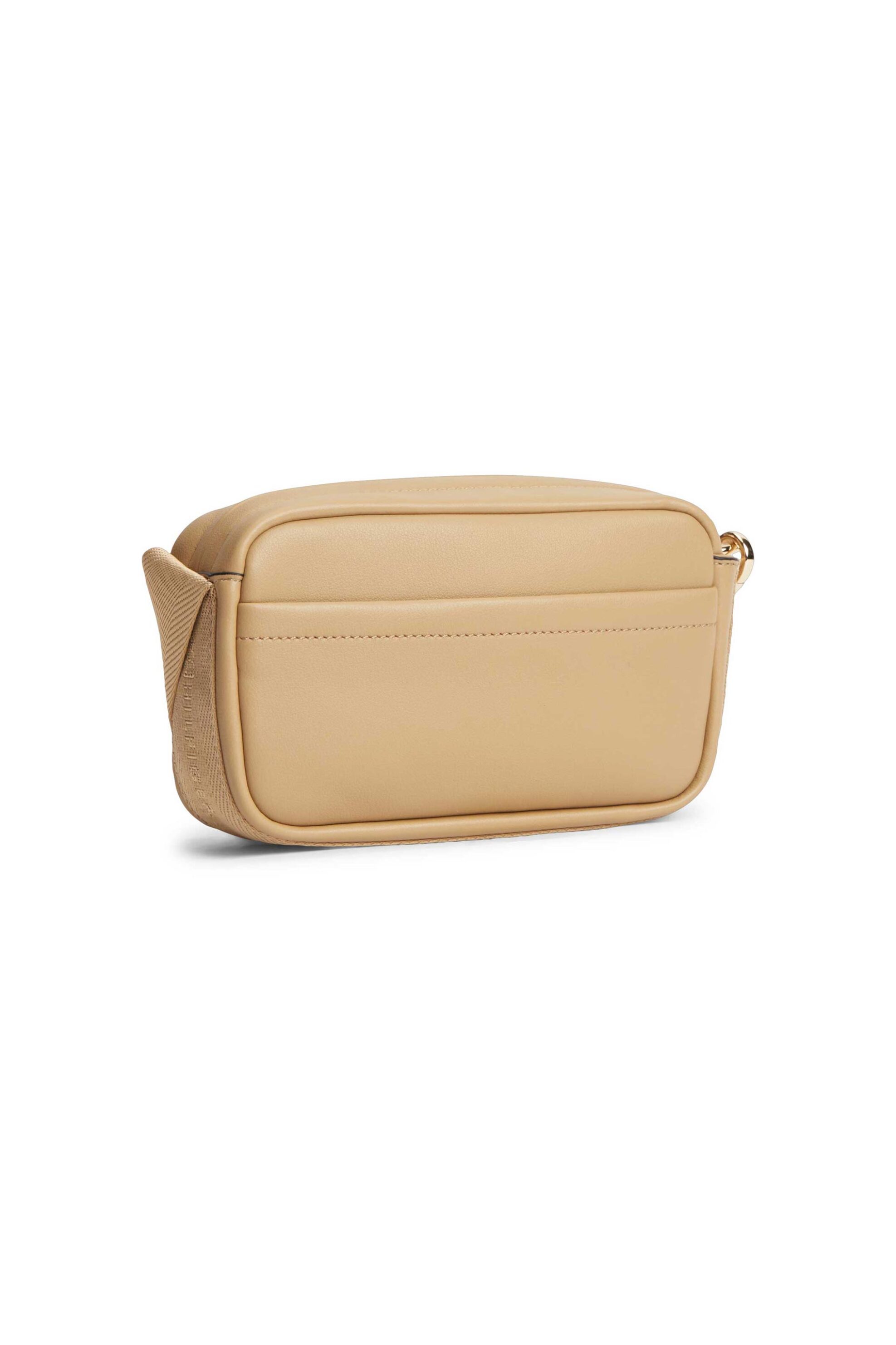 Tommy Hilfiger γυναικεία τσάντα crossbody με μεταλλικό λογότυπο - AW0AW18741 Μπεζ
