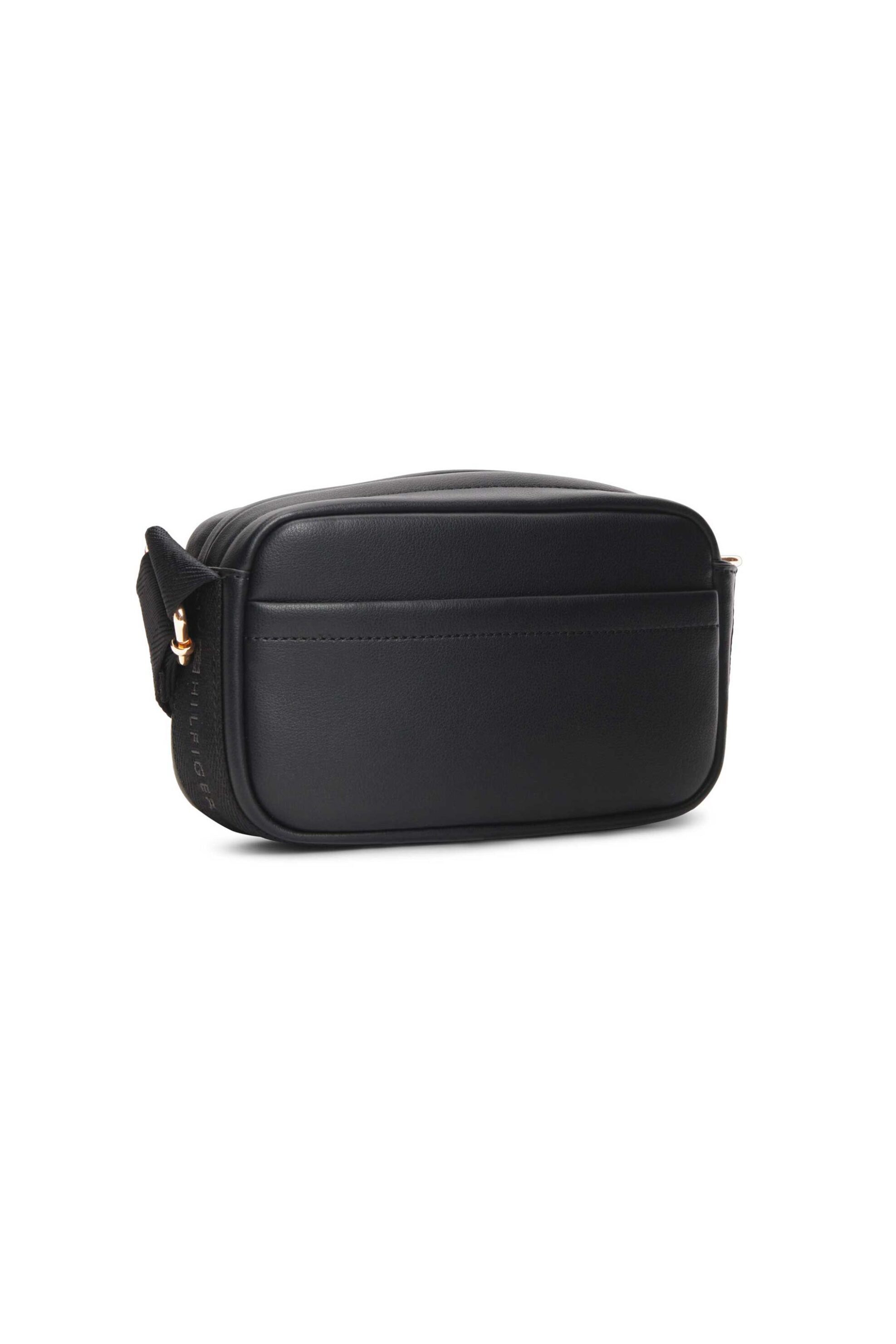Tommy Hilfiger γυναικεία τσάντα crossbody με μεταλλικό λογότυπο - AW0AW18741 Μαύρο