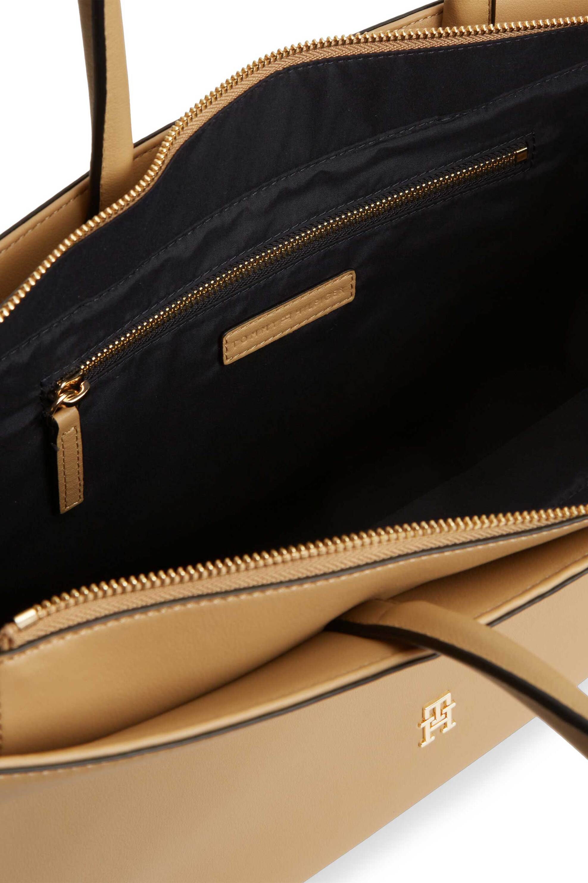 Tommy Hilfiger Γυναικεία Τσάντα Ώμου Tote Icon - Aw0Aw18742 Μπεζ