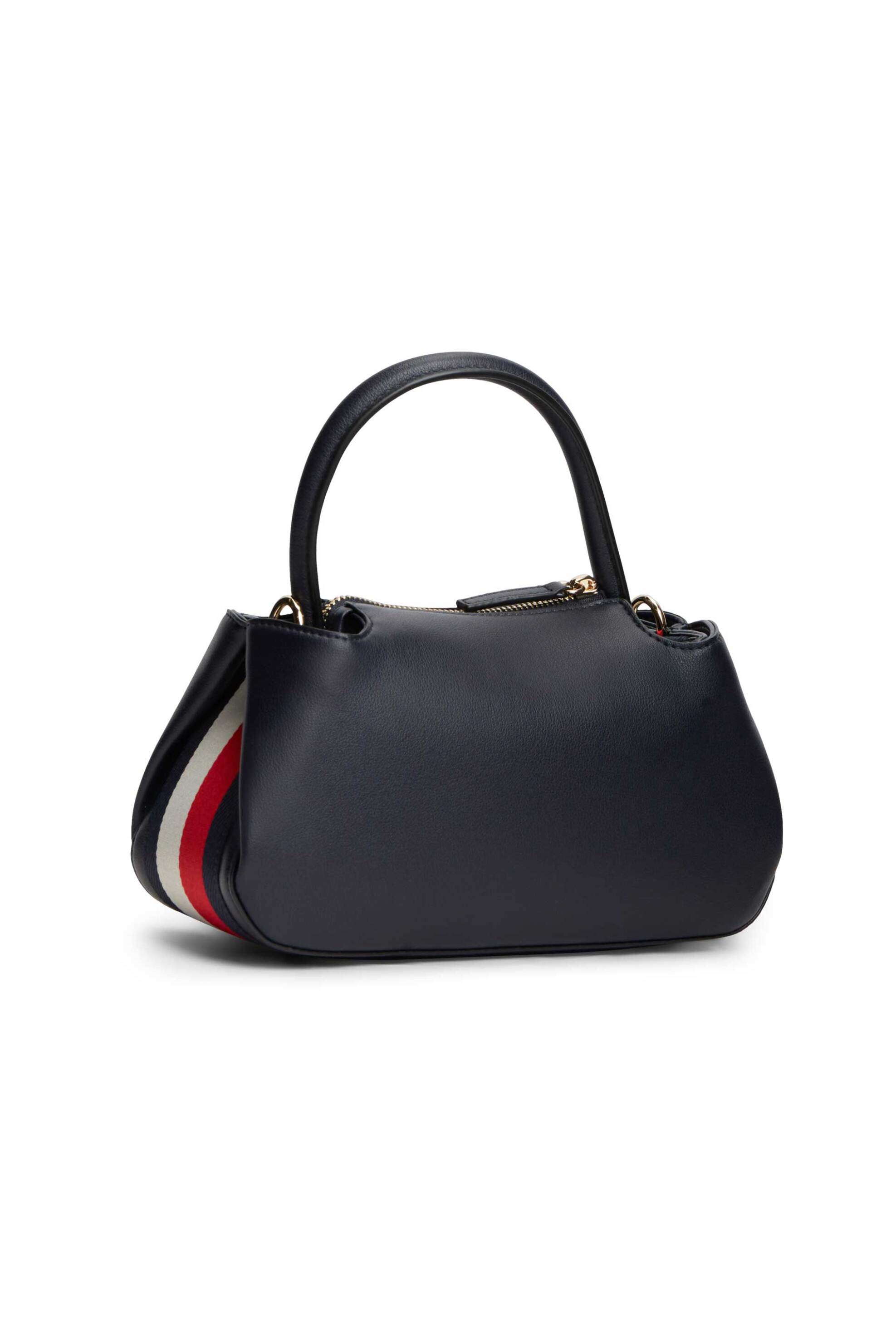 Tommy Hilfiger γυναικεία τσάντα χειρός με μεταλλικό λογότυπο - AW0AW18743 Μπλε Σκούρο