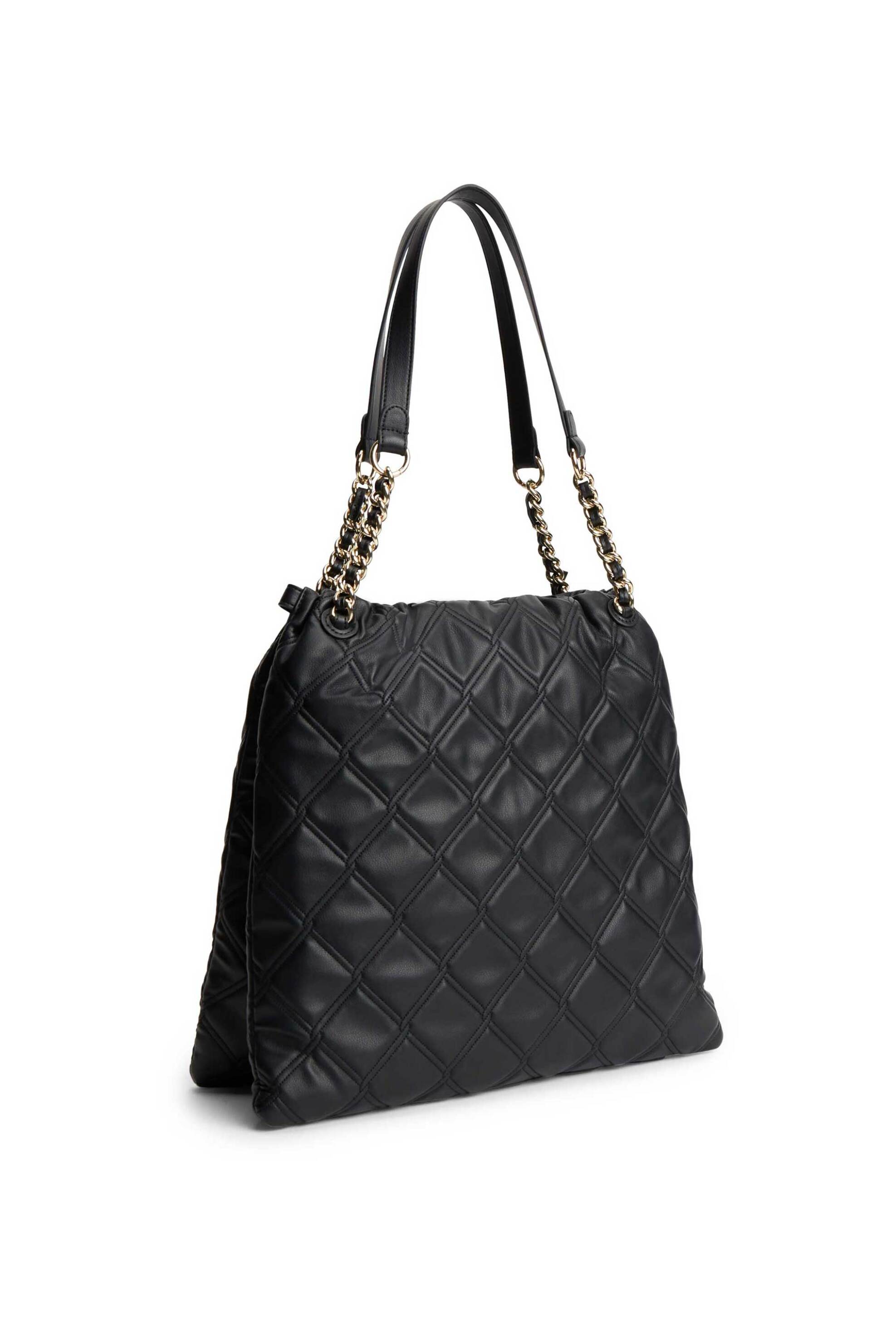 Tommy Hilfiger γυναικεία τσάντα ώμου tote καπιτονέ - AW0AW18719 Μαύρο
