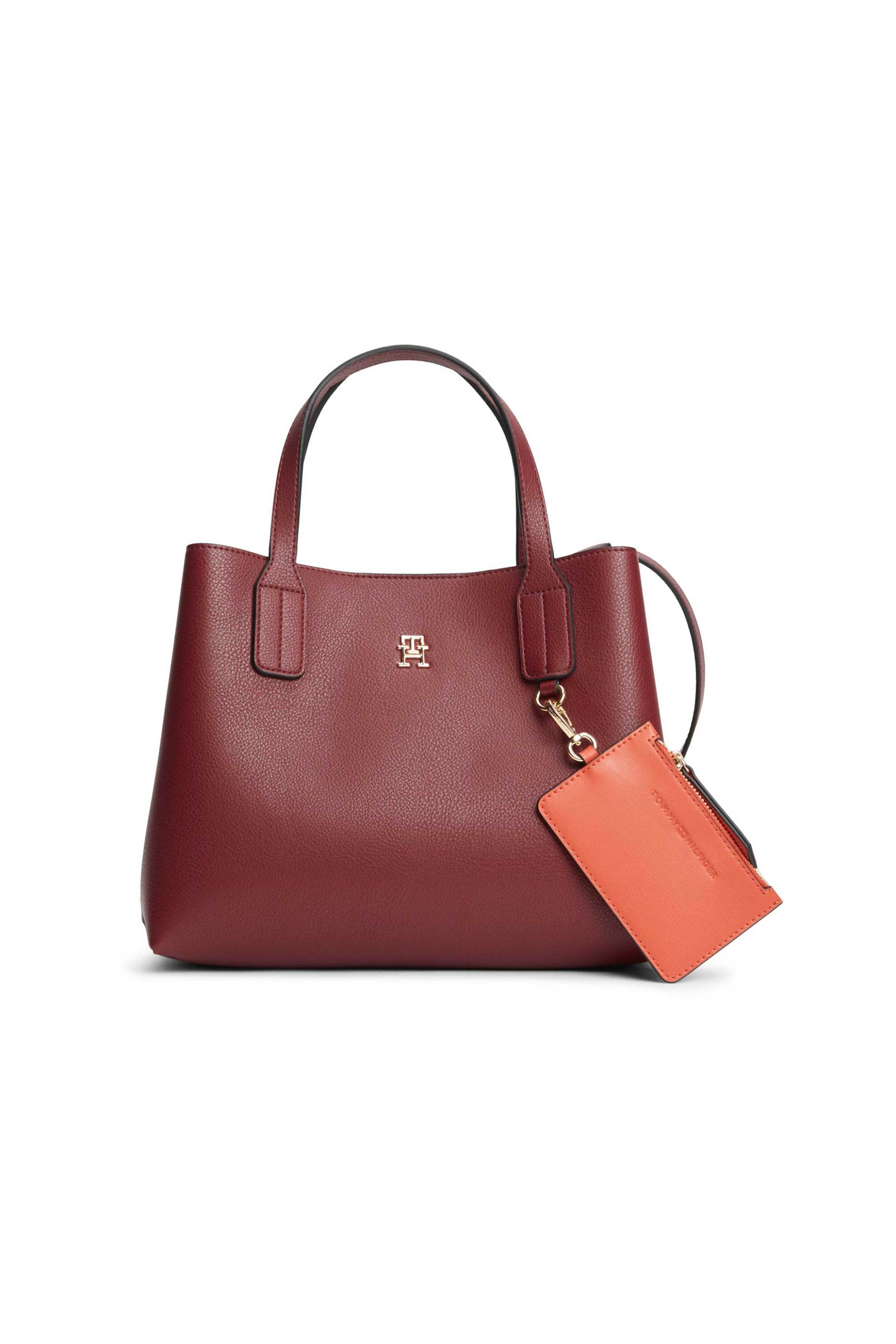 TOMMY HILFIGER Tommy Hilfiger γυναικεία τσάντα χειρός - AW0AW18722 Μπορντό