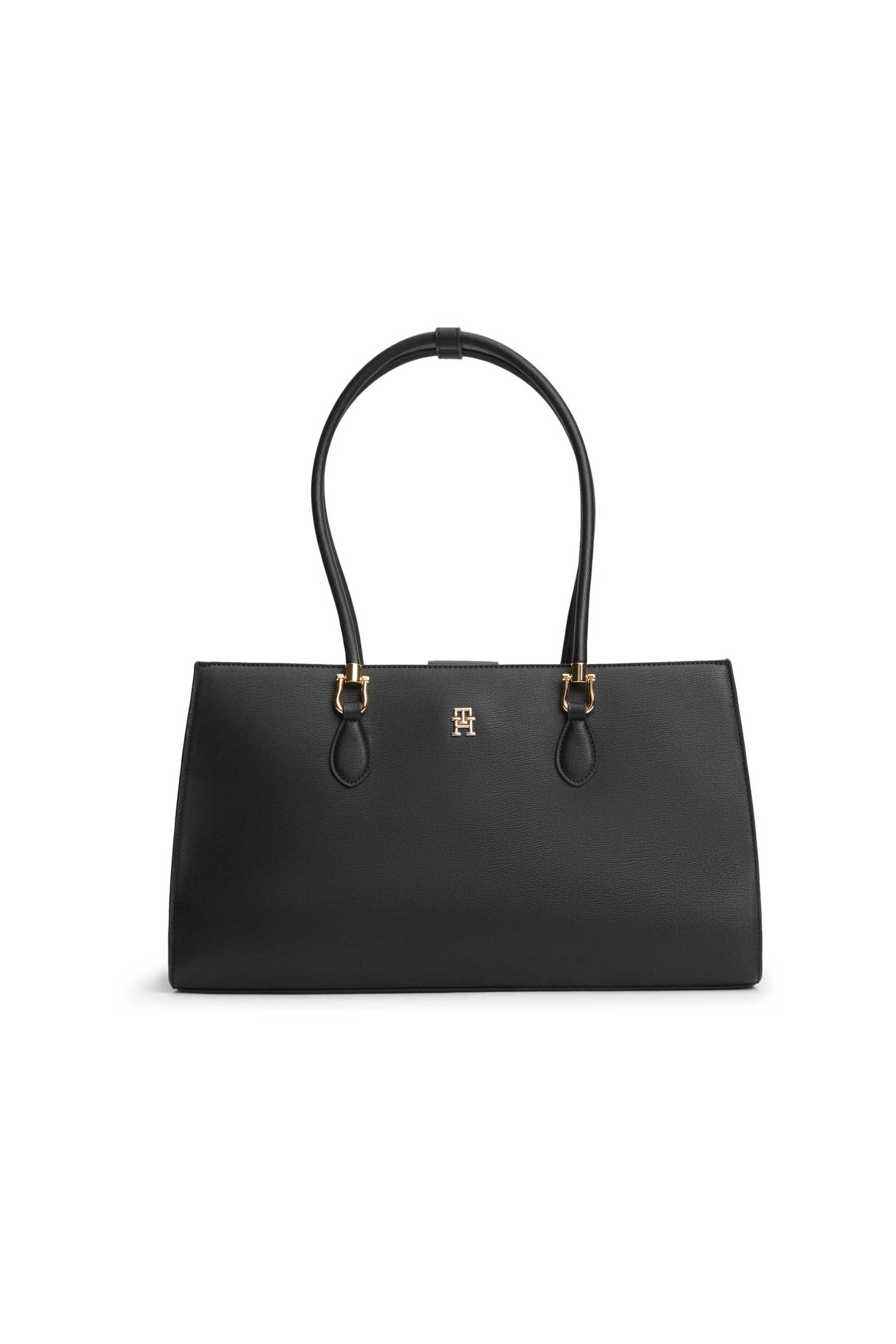 Tommy Hilfiger γυναικεία τσάντα ώμου tote - AW0AW18750 Μαύρο