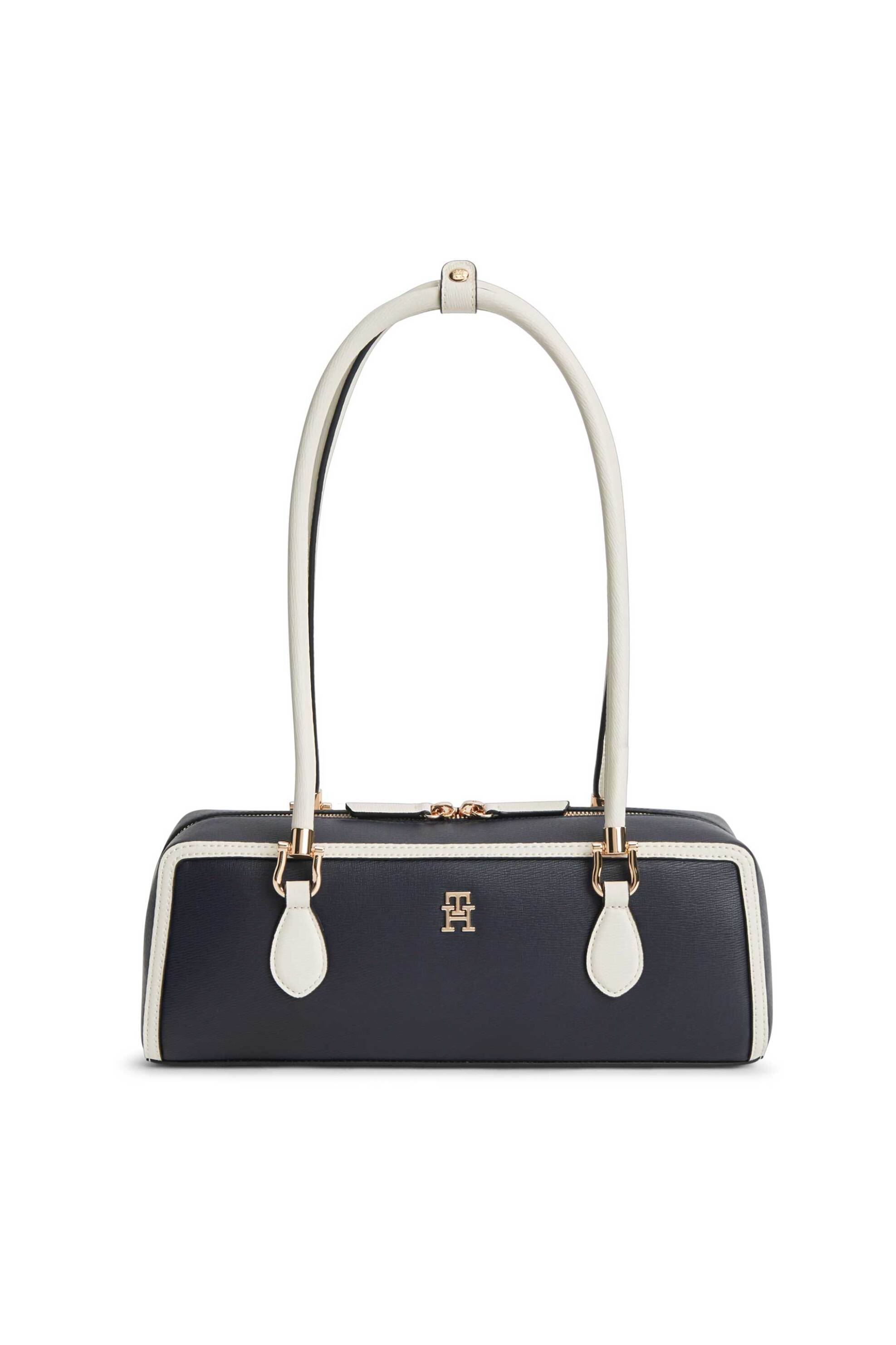 Tommy Hilfiger γυναικεία τσάντα ώμου με colour-blocked λεπτομέρεια - AW0AW18900 Σκούρο Μπλε