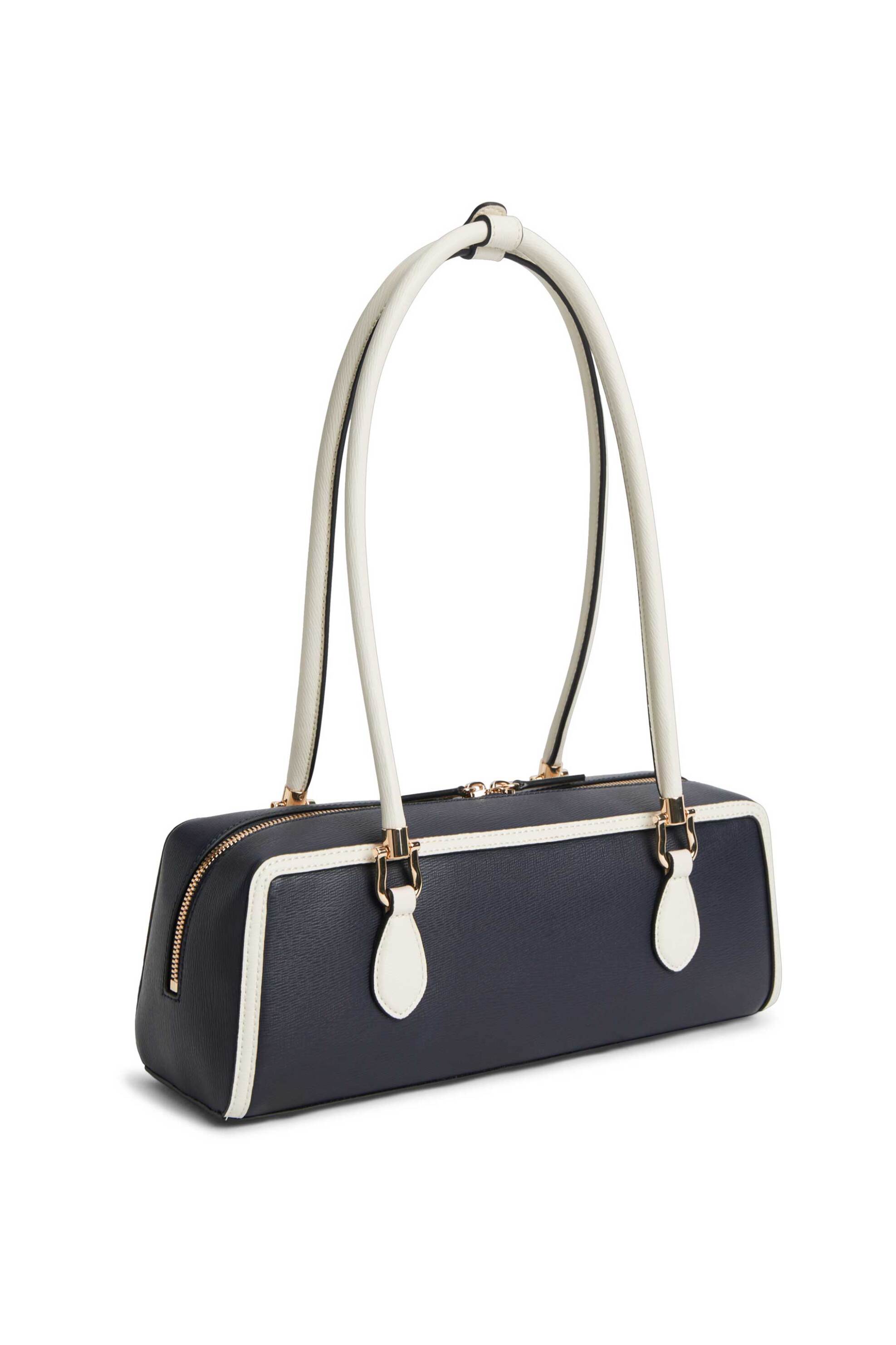 Tommy Hilfiger γυναικεία τσάντα ώμου με colour-blocked λεπτομέρεια - AW0AW18900 Σκούρο Μπλε