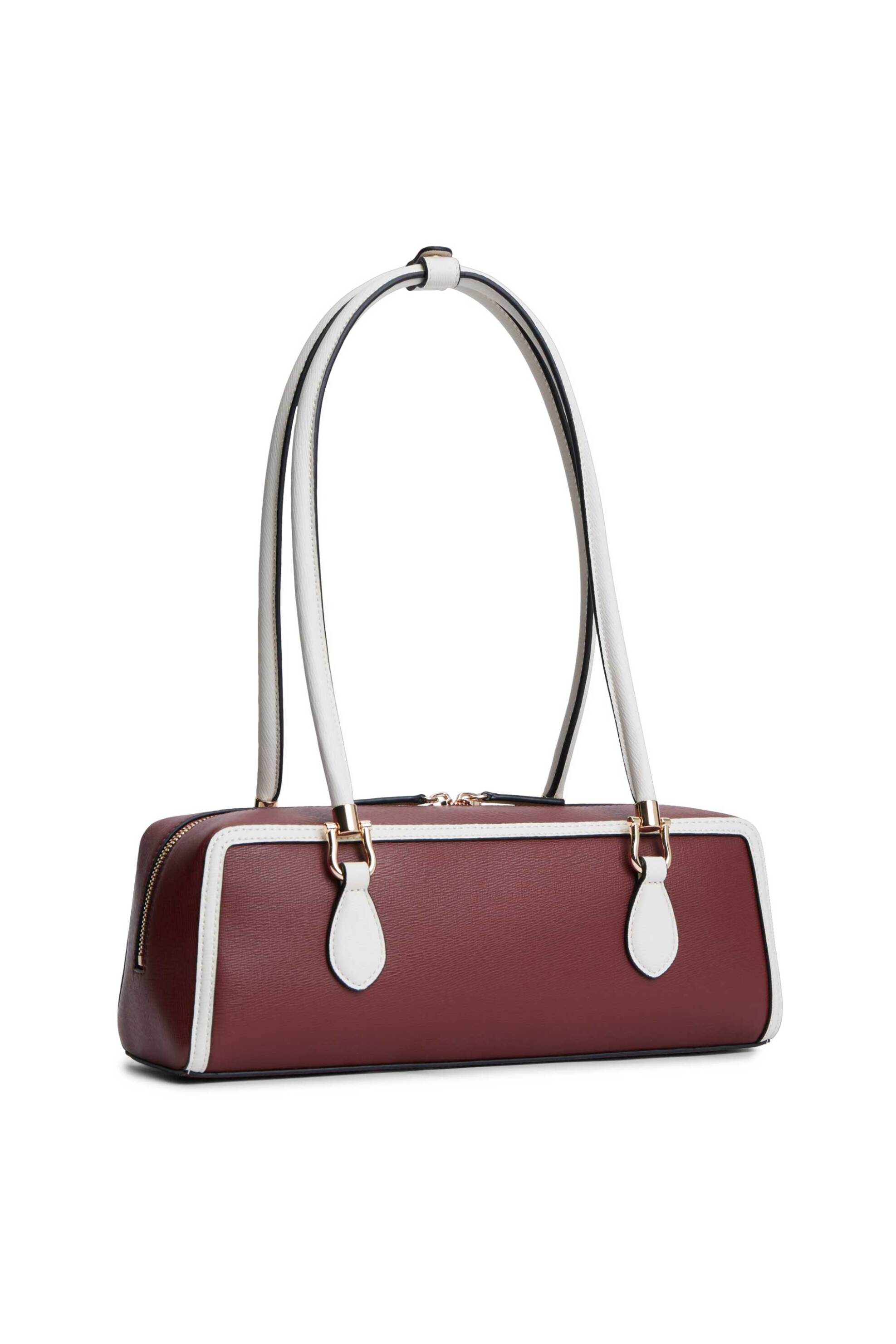 Tommy Hilfiger γυναικεία τσάντα ώμου με colour-blocked λεπτομέρεια - AW0AW18900 Μπορντό