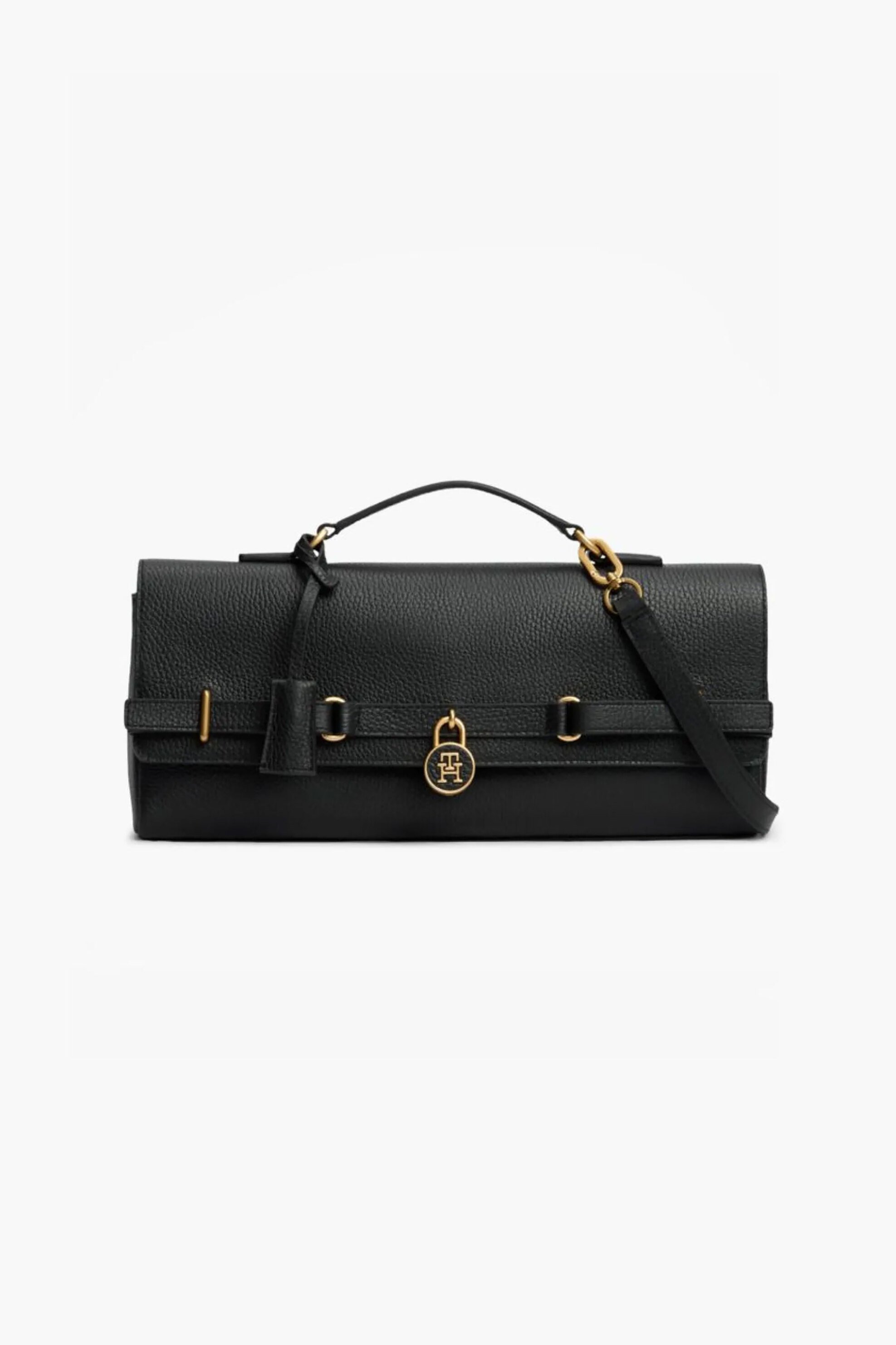 Tommy Hilfiger γυναικεία δερμάτινη τσάντα clutch με monogram 