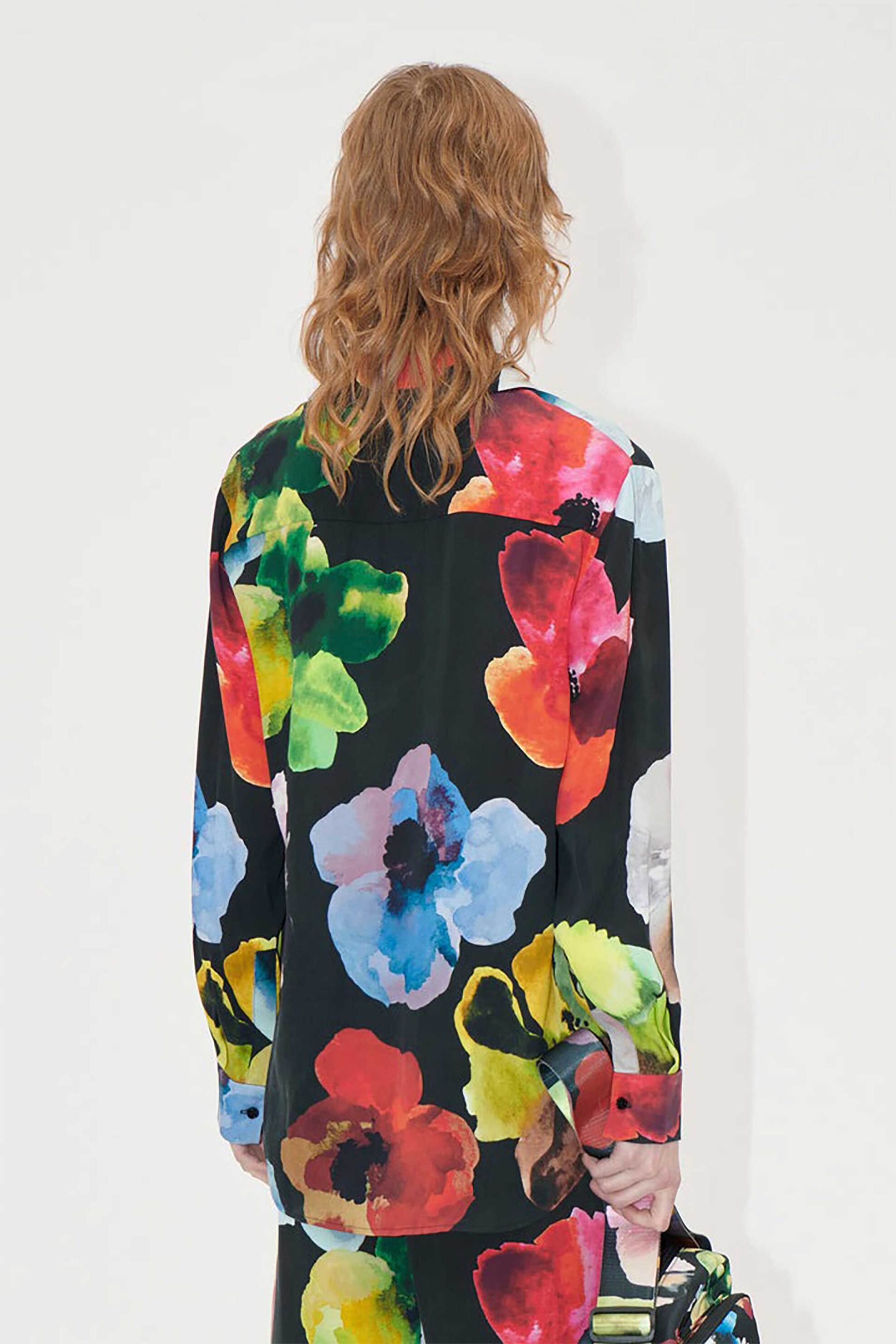 STINE GOYA Stine Goya γυναικείο πουκάμισο "Watercolor Bloom" - SG-PS25-S015-2263 Μαύρο - 2