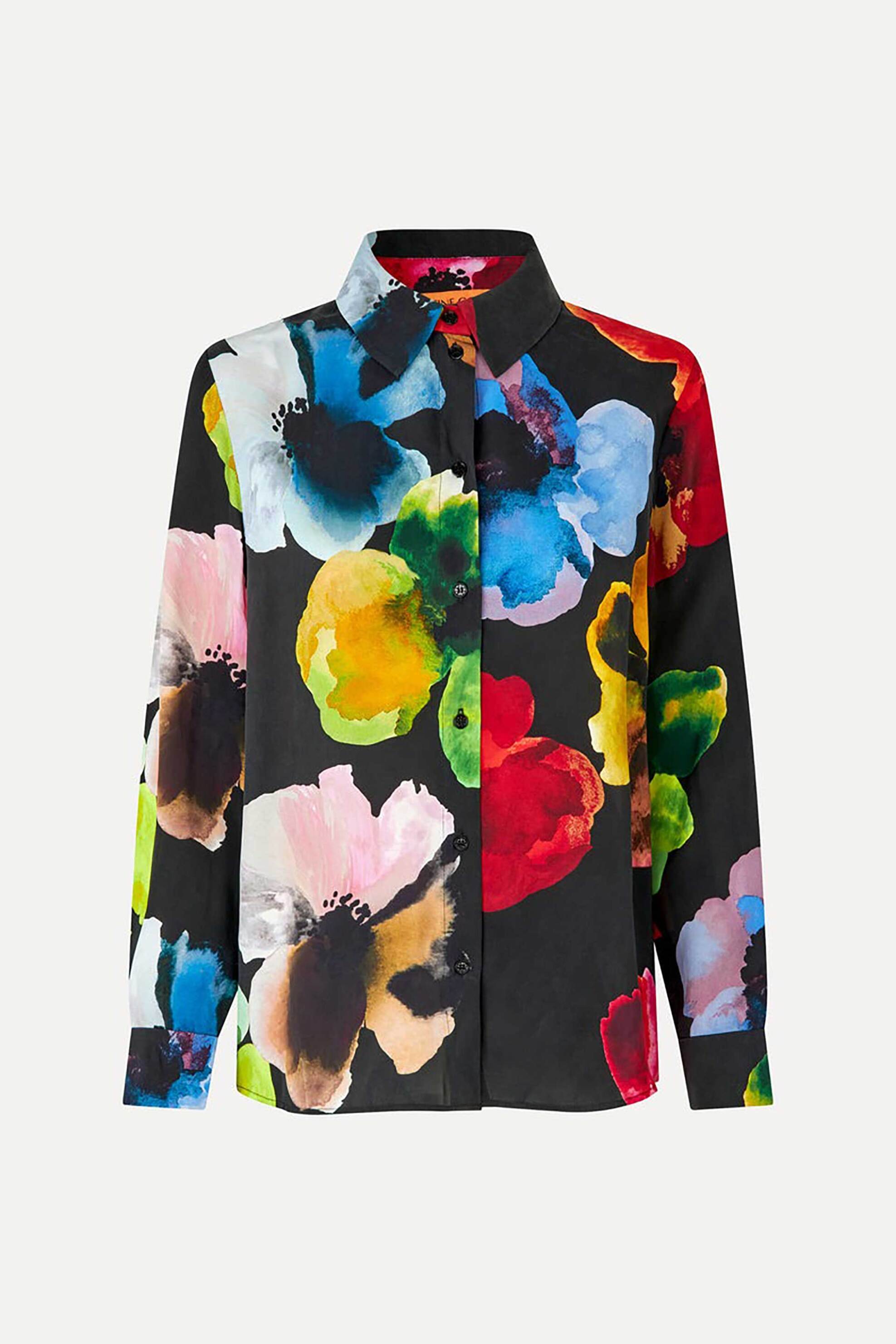 STINE GOYA Stine Goya γυναικείο πουκάμισο "Watercolor Bloom" - SG-PS25-S015-2263 Μαύρο - 3
