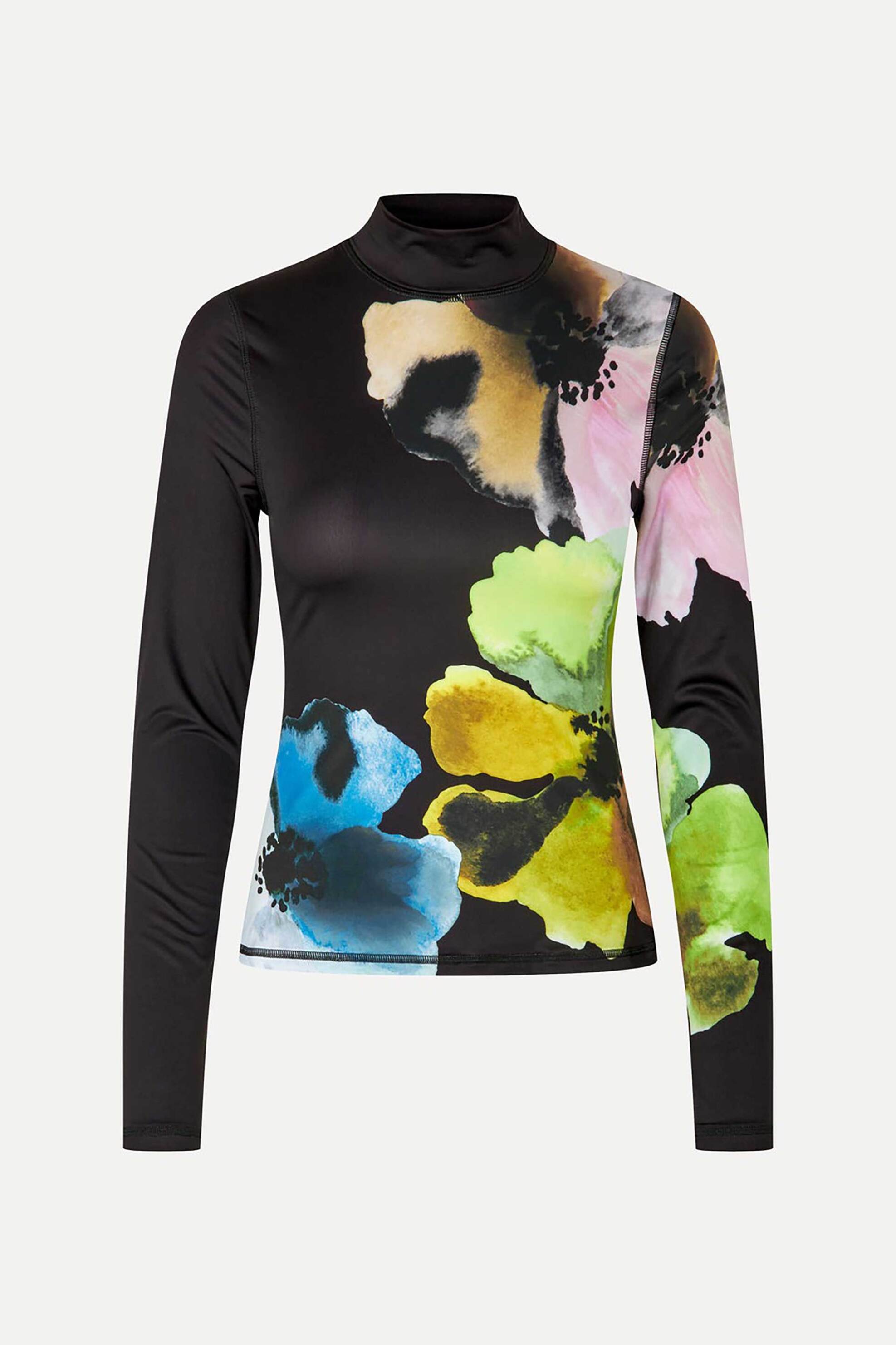 STINE GOYA Stine Goya γυναικεία μπλούζα με all-over print "Watercolor Bloom" - SG-PS25-T005-2244 Μαύρο - 3