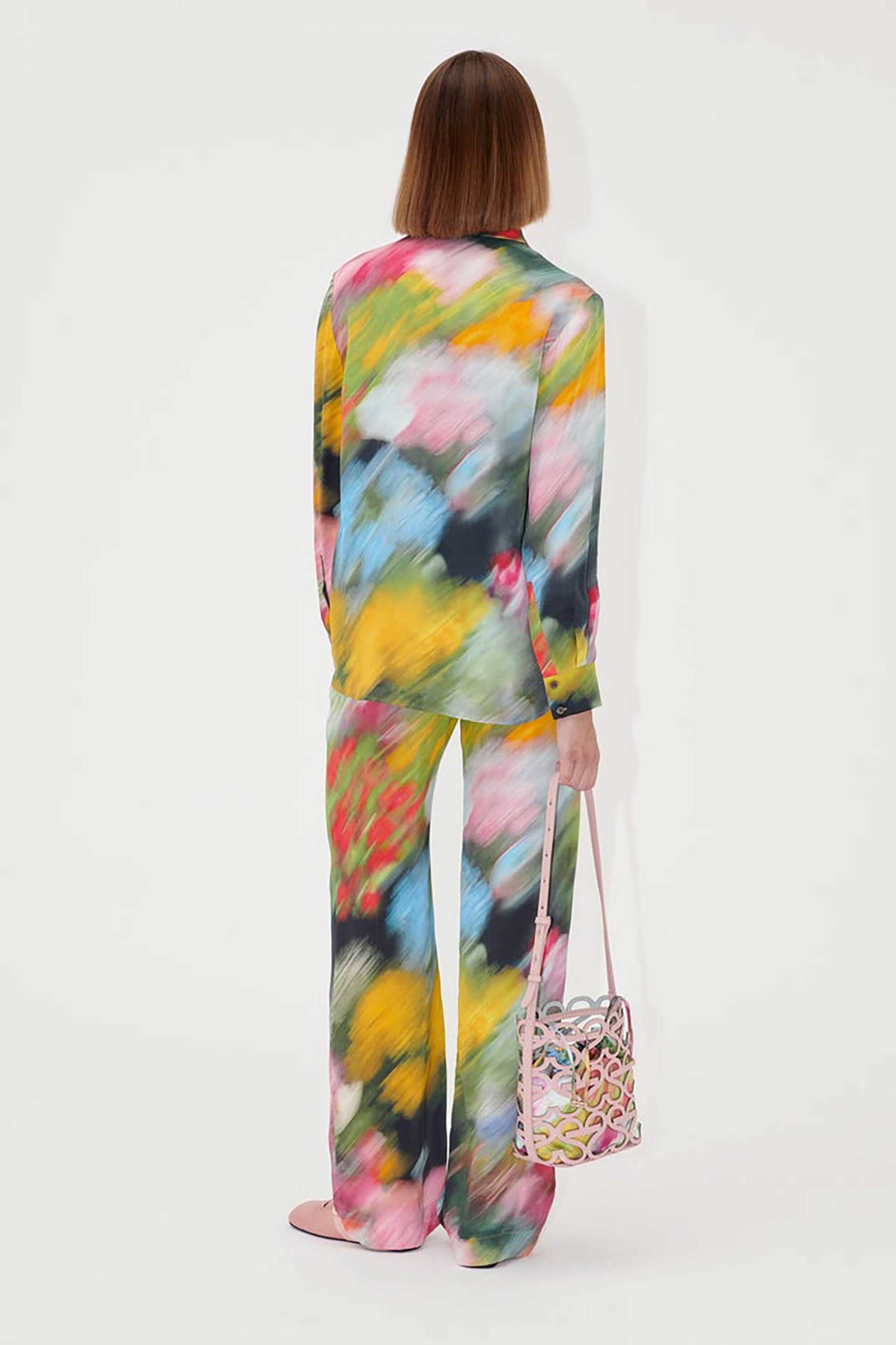 STINE GOYA Stine Goya γυναικείο παντελόνι με floral print "Liquid Floral" - SG-SS25-P009-2263 Πολύχρωμο - 2