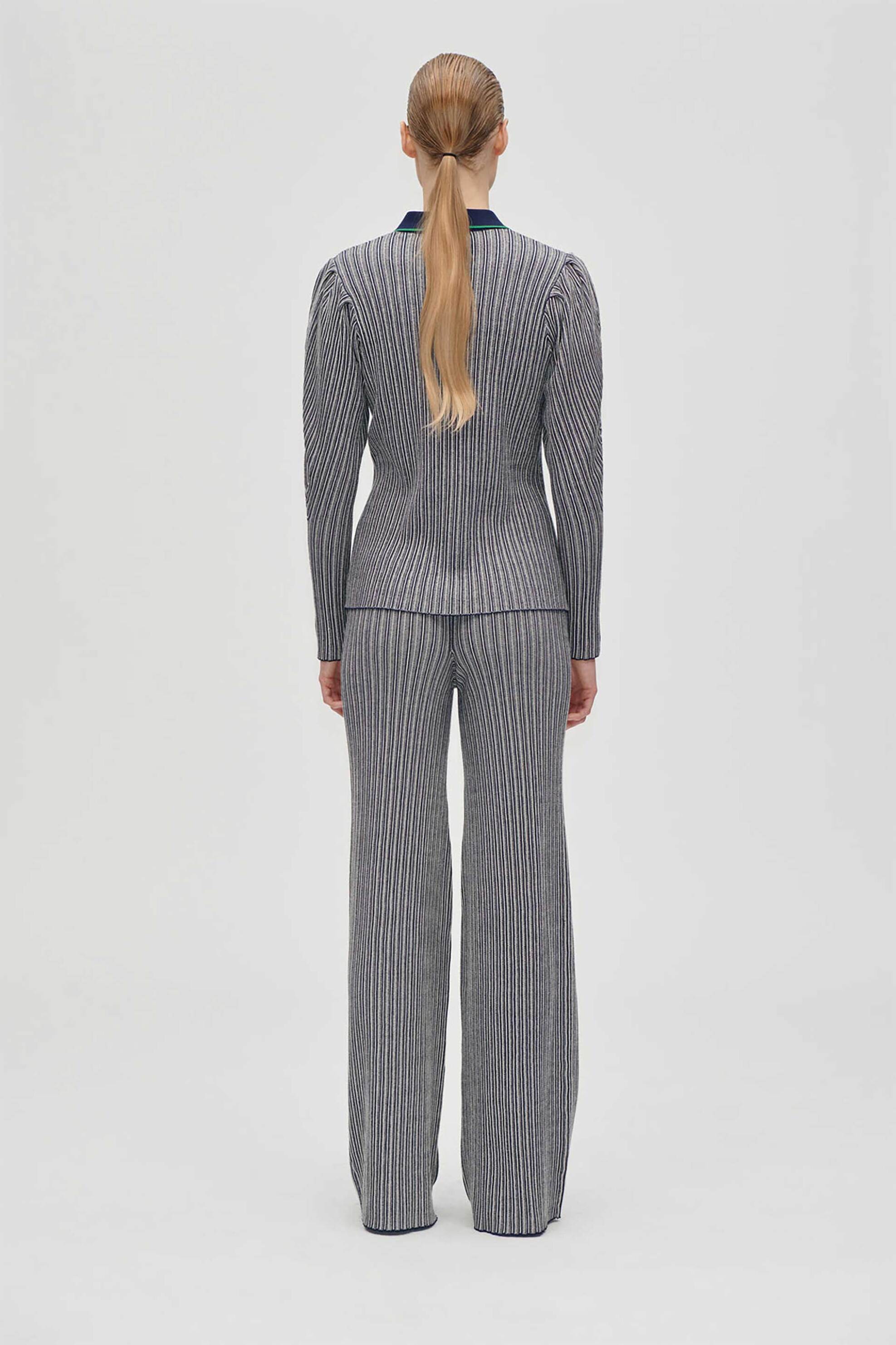 Stine Goya γυναικείο παντελόνι ribbed Flare Fit - SG-AW25-K057-2356 Γκρι φωτογραφία