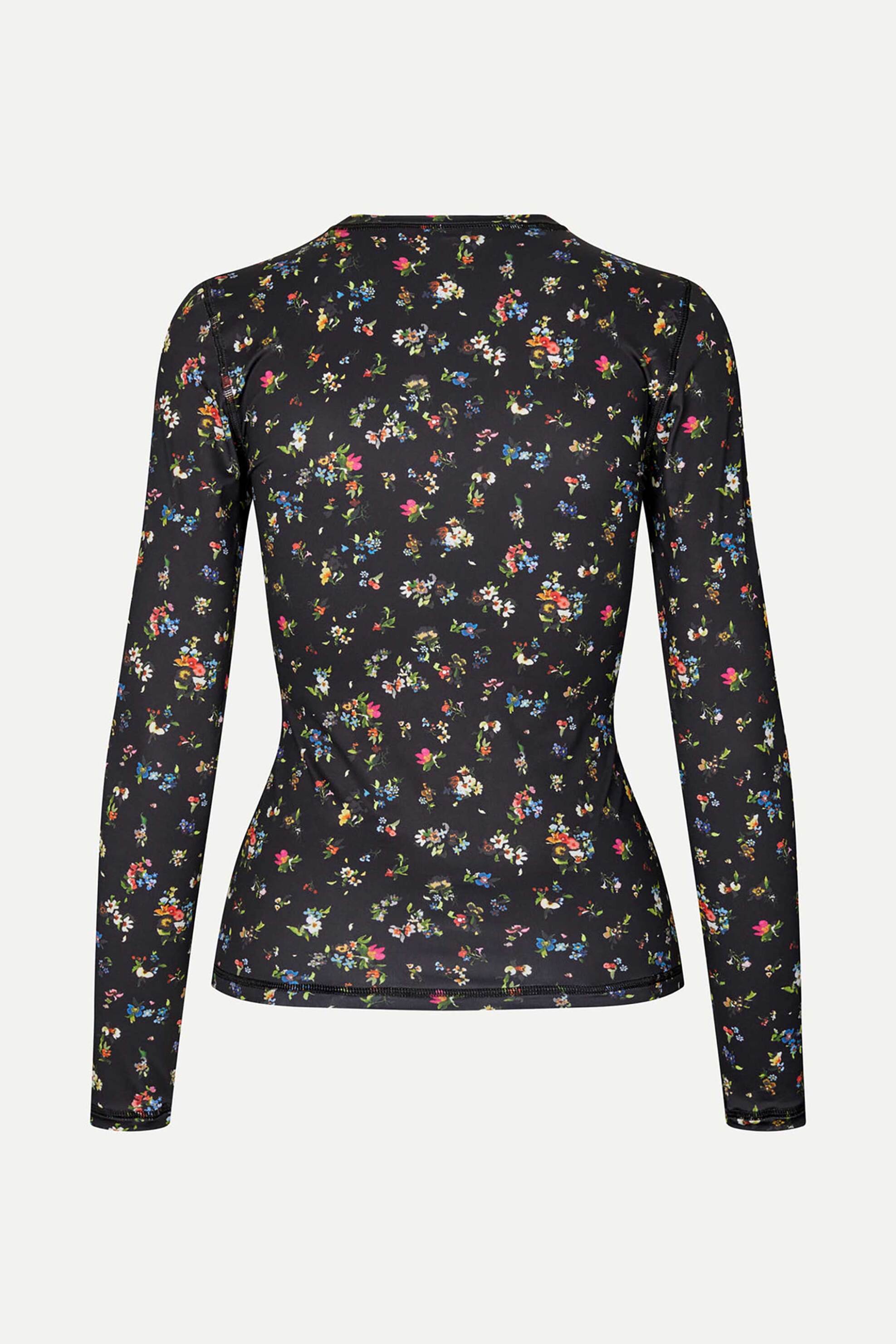 STINE GOYA Stine Goya γυναικεία μπλούζα με floral print "Magnolia Garden" - SG-AW25-T007-2244 Μαύρο - 3