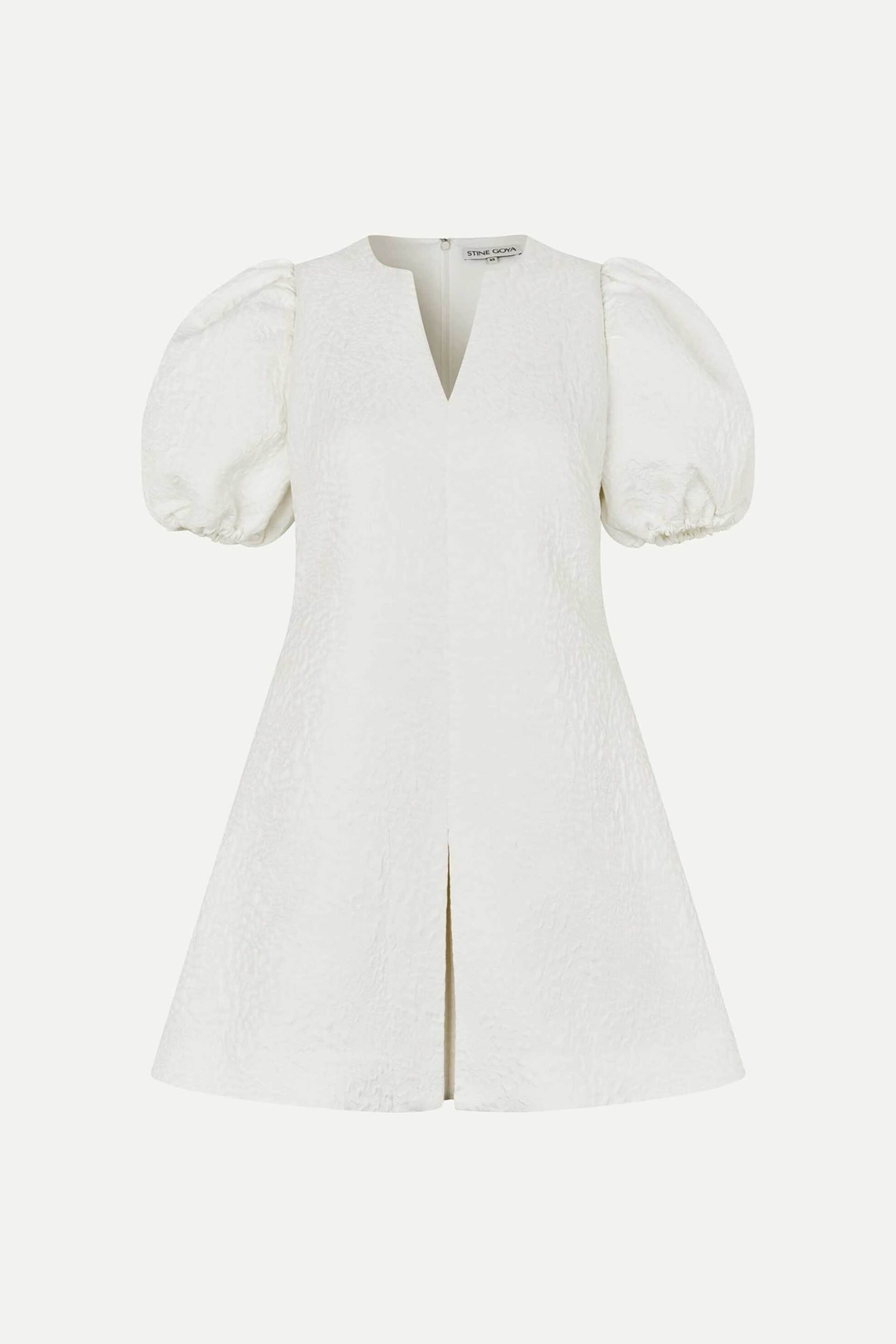 Stine Goya γυναικείο mini φόρεμα jacquard "Artist Flower Relief" - SG-PS26-D187-2448 Εκρού φωτογραφία